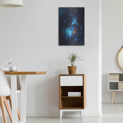 Luxe Metal Art 'Night Fishing' by JoJoesArt, Metal Wall Art,16x24