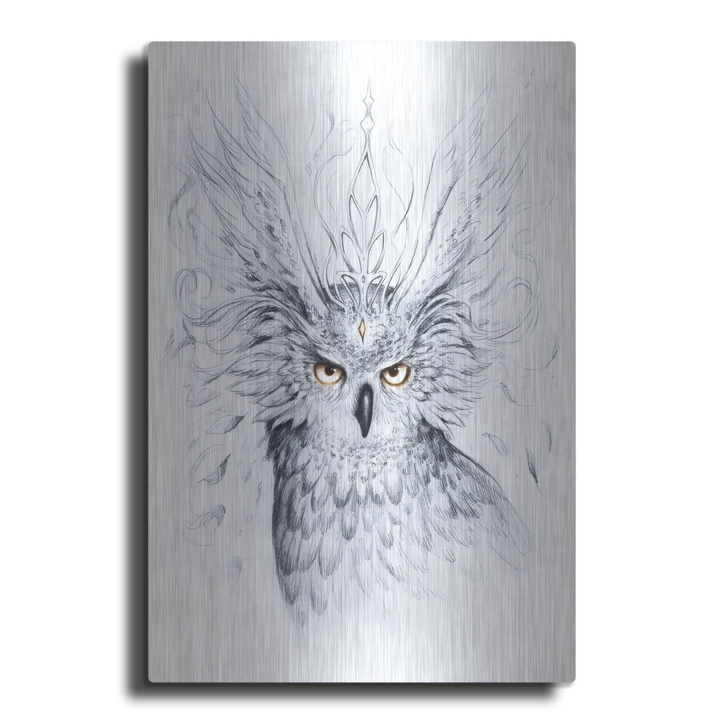 Luxe Metal Art 'Owl' by JoJoesArt, Metal Wall Art