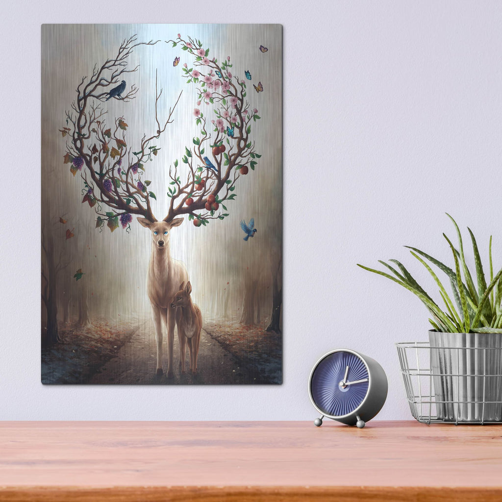 Luxe Metal Art 'Seasons' by JoJoesArt, Metal Wall Art,12x16