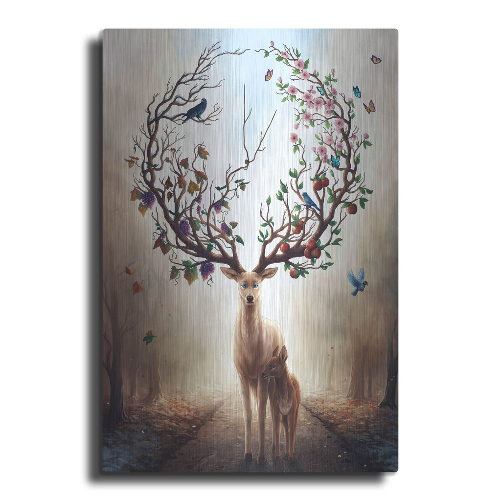 Luxe Metal Art 'Seasons' by JoJoesArt, Metal Wall Art