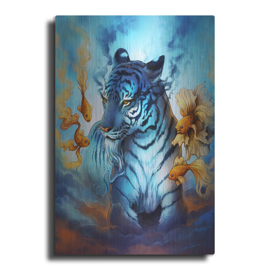 Luxe Metal Art 'Tiger Fish' by JoJoesArt, Metal Wall Art