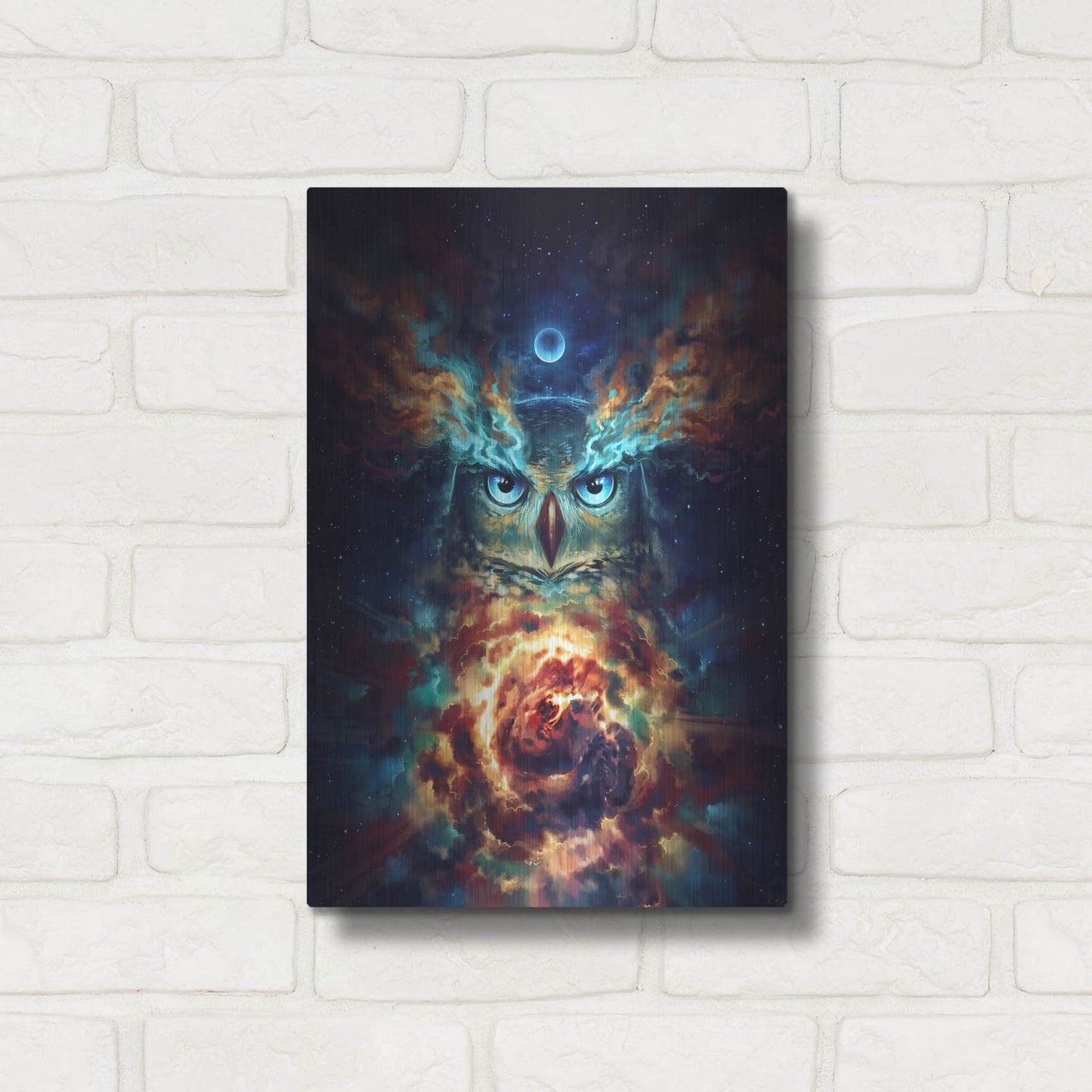 Luxe Metal Art 'Aurowla' by JoJoesArt, Metal Wall Art,12x16