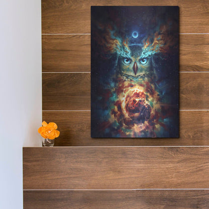 Luxe Metal Art 'Aurowla' by JoJoesArt, Metal Wall Art,12x16