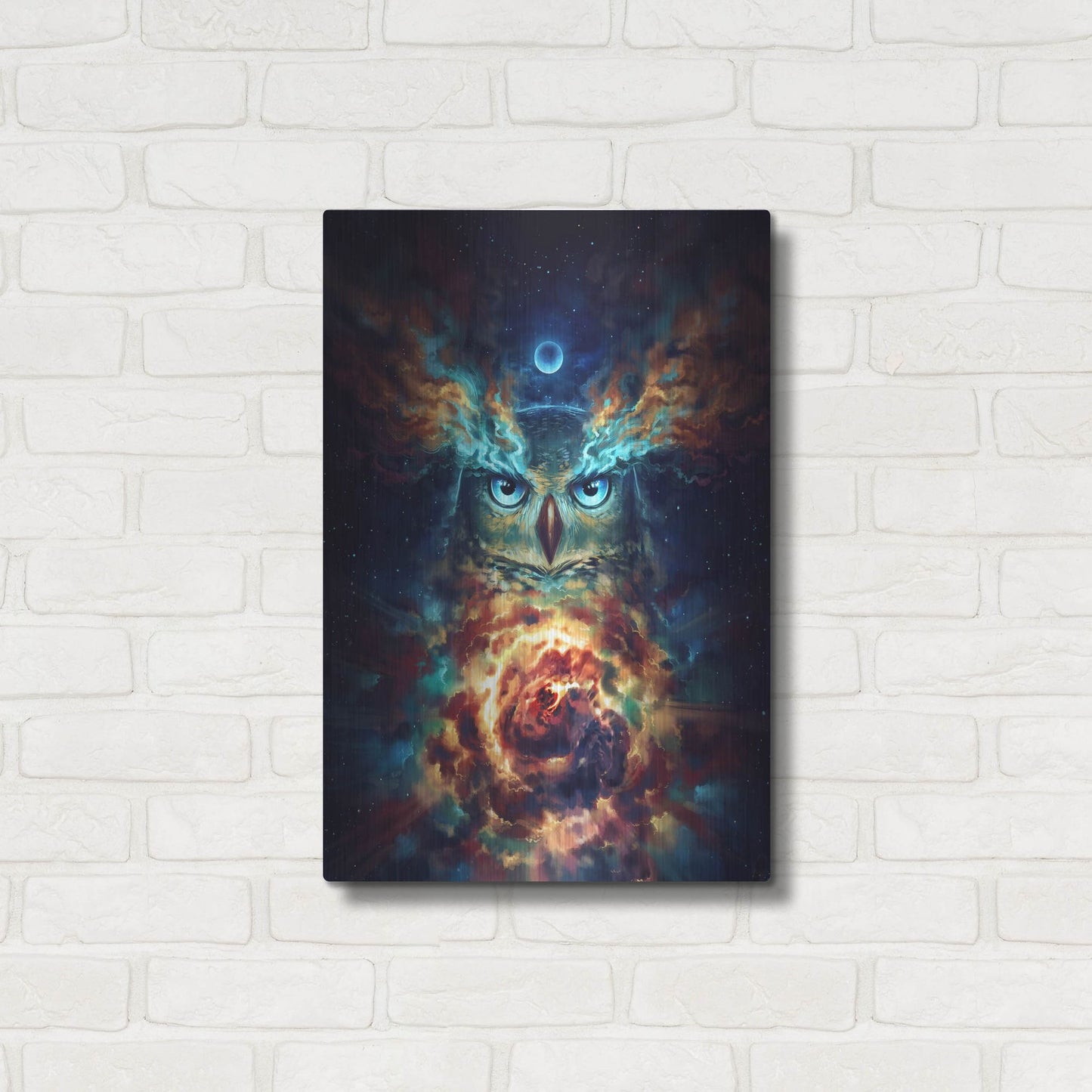 Luxe Metal Art 'Aurowla' by JoJoesArt, Metal Wall Art,16x24