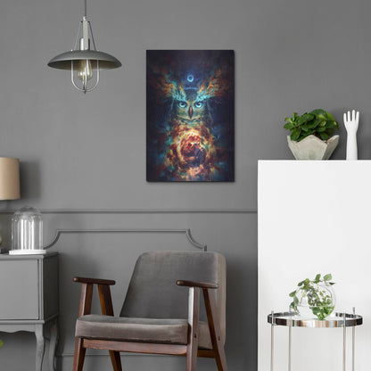 Luxe Metal Art 'Aurowla' by JoJoesArt, Metal Wall Art,16x24