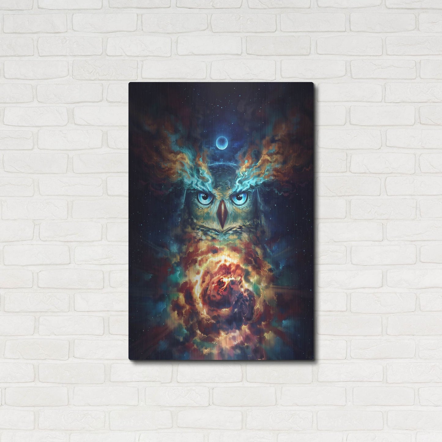 Luxe Metal Art 'Aurowla' by JoJoesArt, Metal Wall Art,24x36