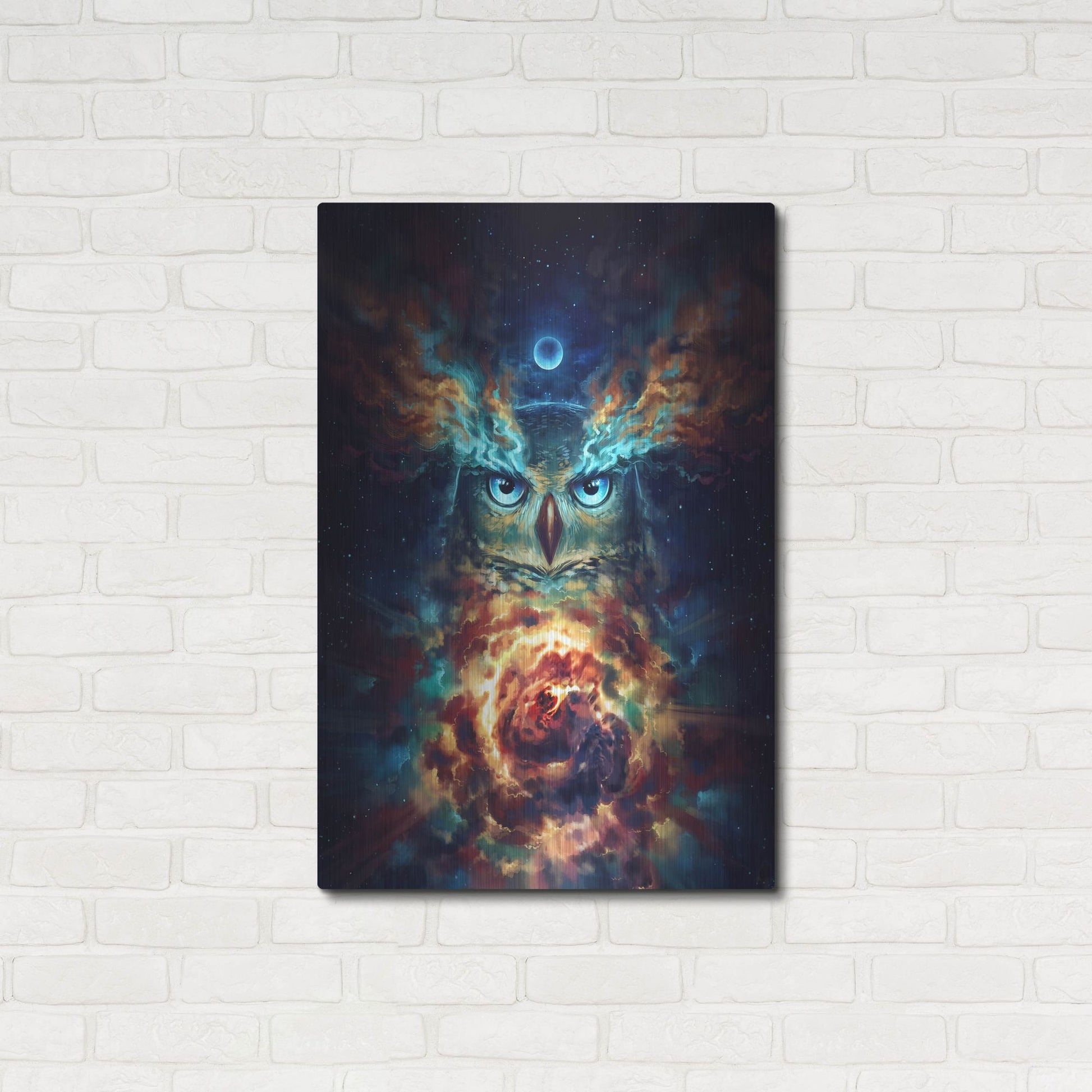 Luxe Metal Art 'Aurowla' by JoJoesArt, Metal Wall Art,24x36