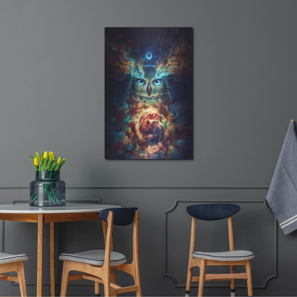 'Aurowla' by JoJoes Art – Metal Wall Art, 24x36 room view
