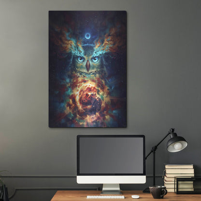 Luxe Metal Art 'Aurowla' by JoJoesArt, Metal Wall Art,24x36