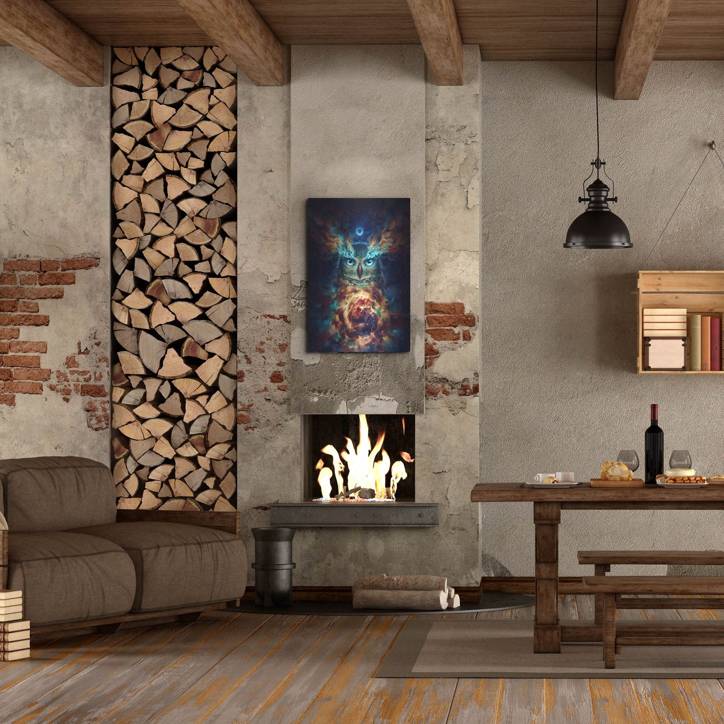 Luxe Metal Art 'Aurowla' by JoJoesArt, Metal Wall Art,24x36