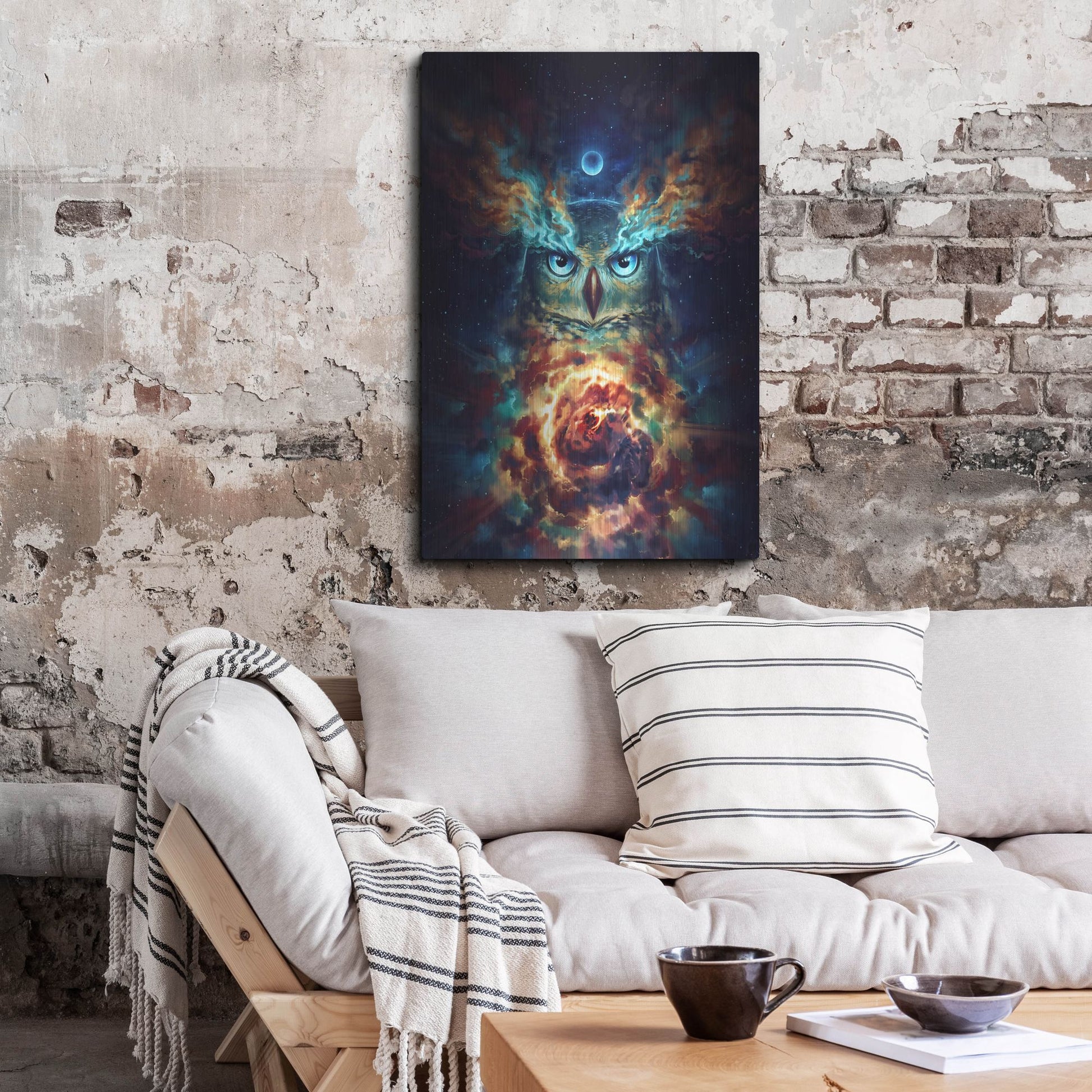 Luxe Metal Art 'Aurowla' by JoJoesArt, Metal Wall Art,24x36