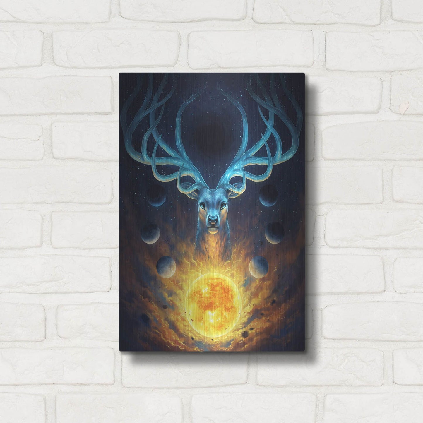 Luxe Metal Art 'Celestial' by JoJoesArt, Metal Wall Art,12x16