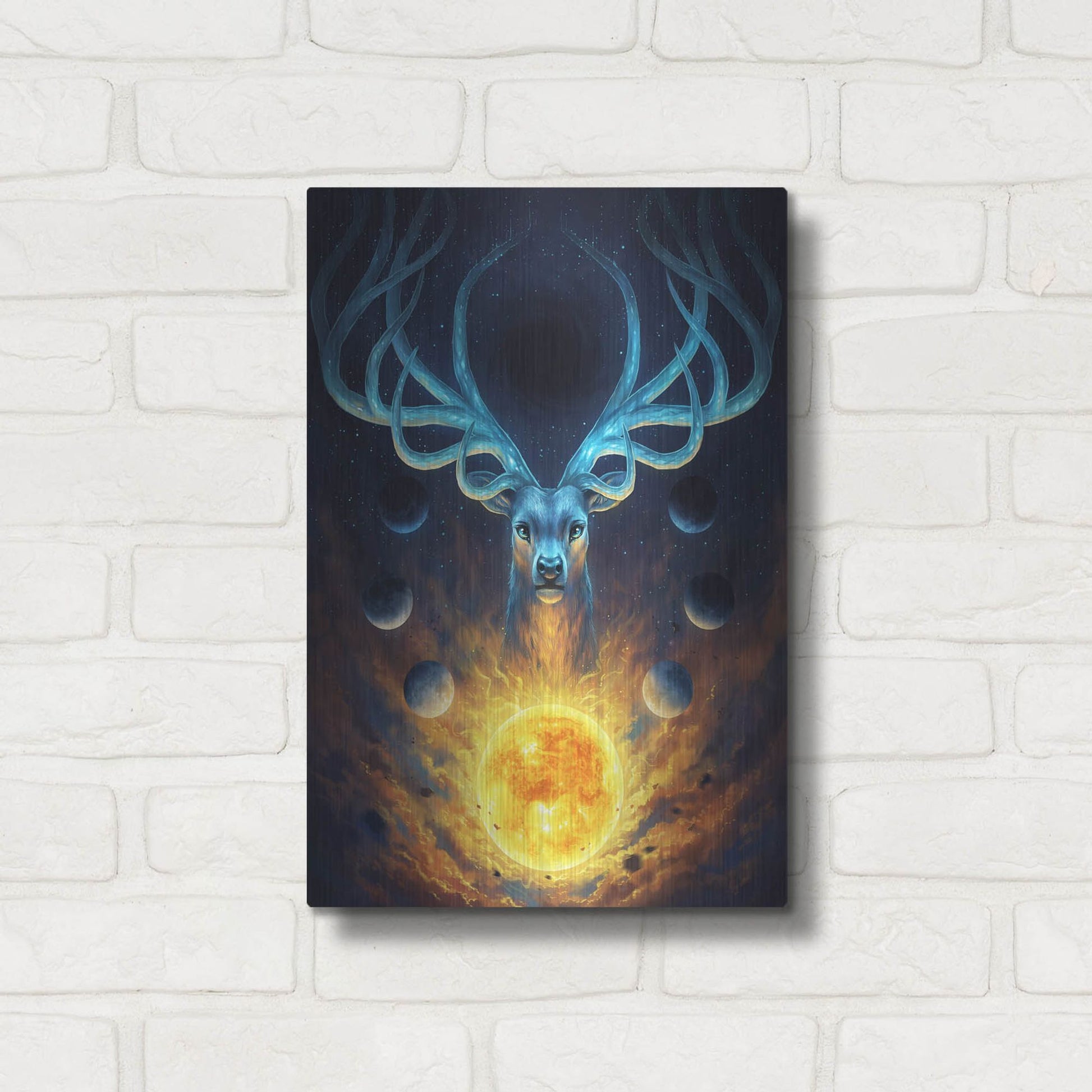 Luxe Metal Art 'Celestial' by JoJoesArt, Metal Wall Art,12x16