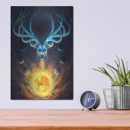 Luxe Metal Art 'Celestial' by JoJoesArt, Metal Wall Art,12x16