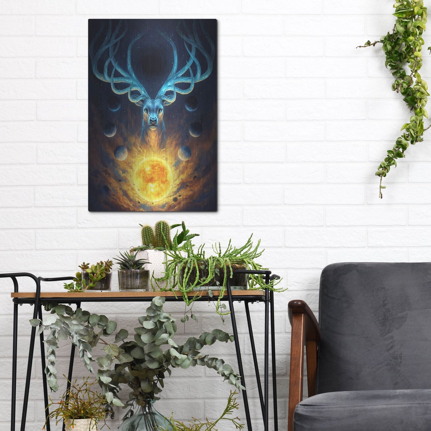 Luxe Metal Art 'Celestial' by JoJoesArt, Metal Wall Art,12x16