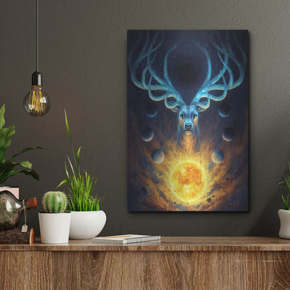 Luxe Metal Art 'Celestial' by JoJoesArt, Metal Wall Art,12x16