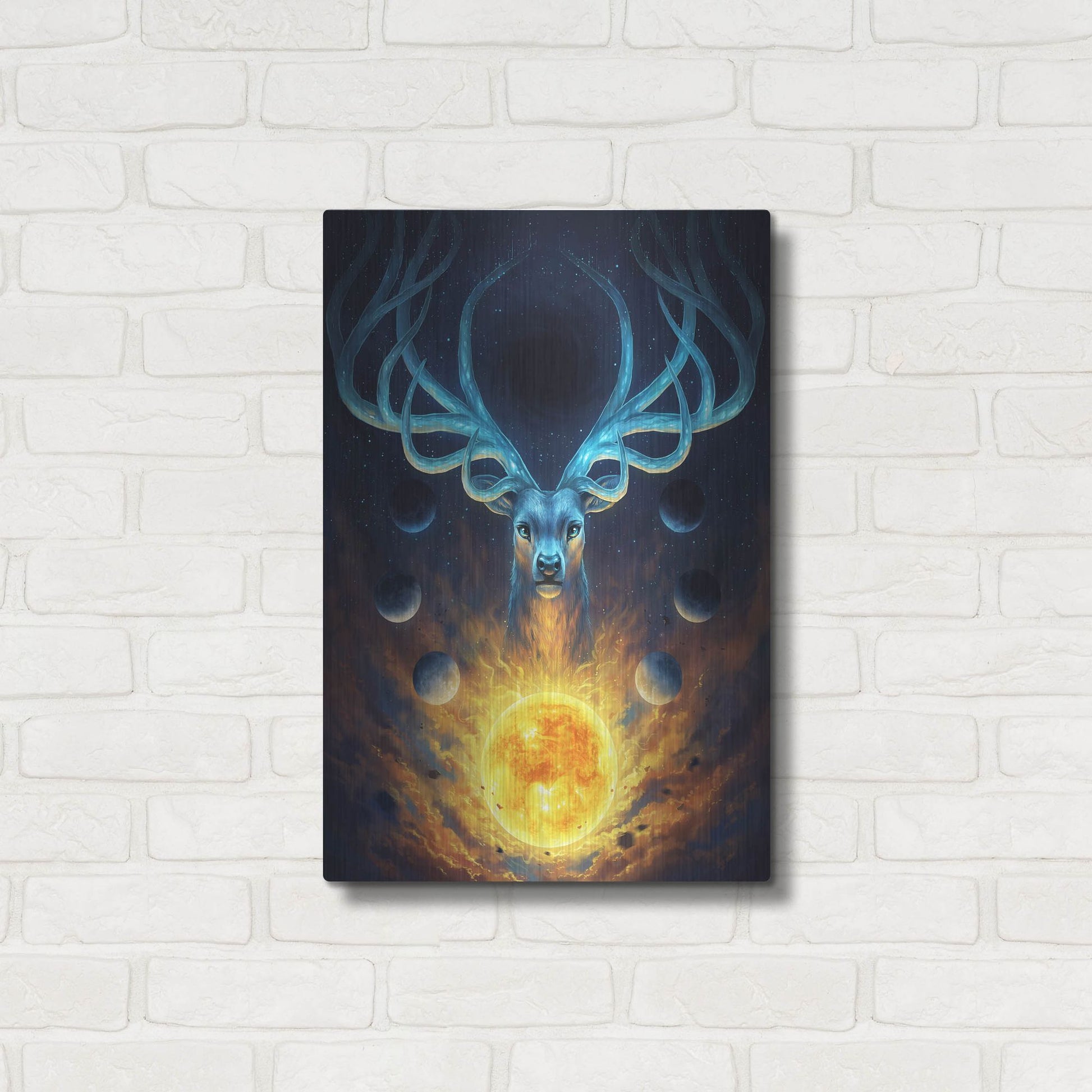 Luxe Metal Art 'Celestial' by JoJoesArt, Metal Wall Art,16x24