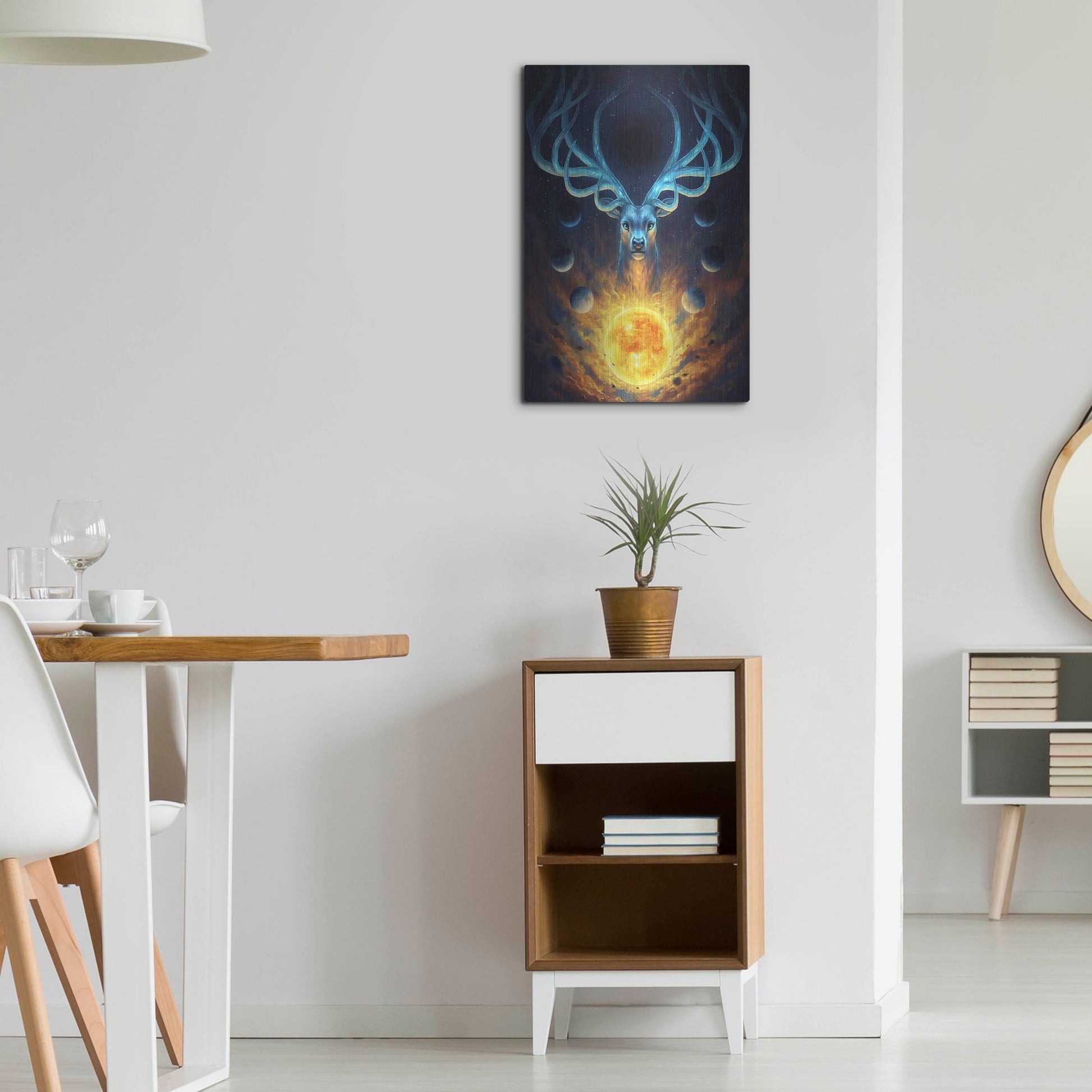 Luxe Metal Art 'Celestial' by JoJoesArt, Metal Wall Art,16x24