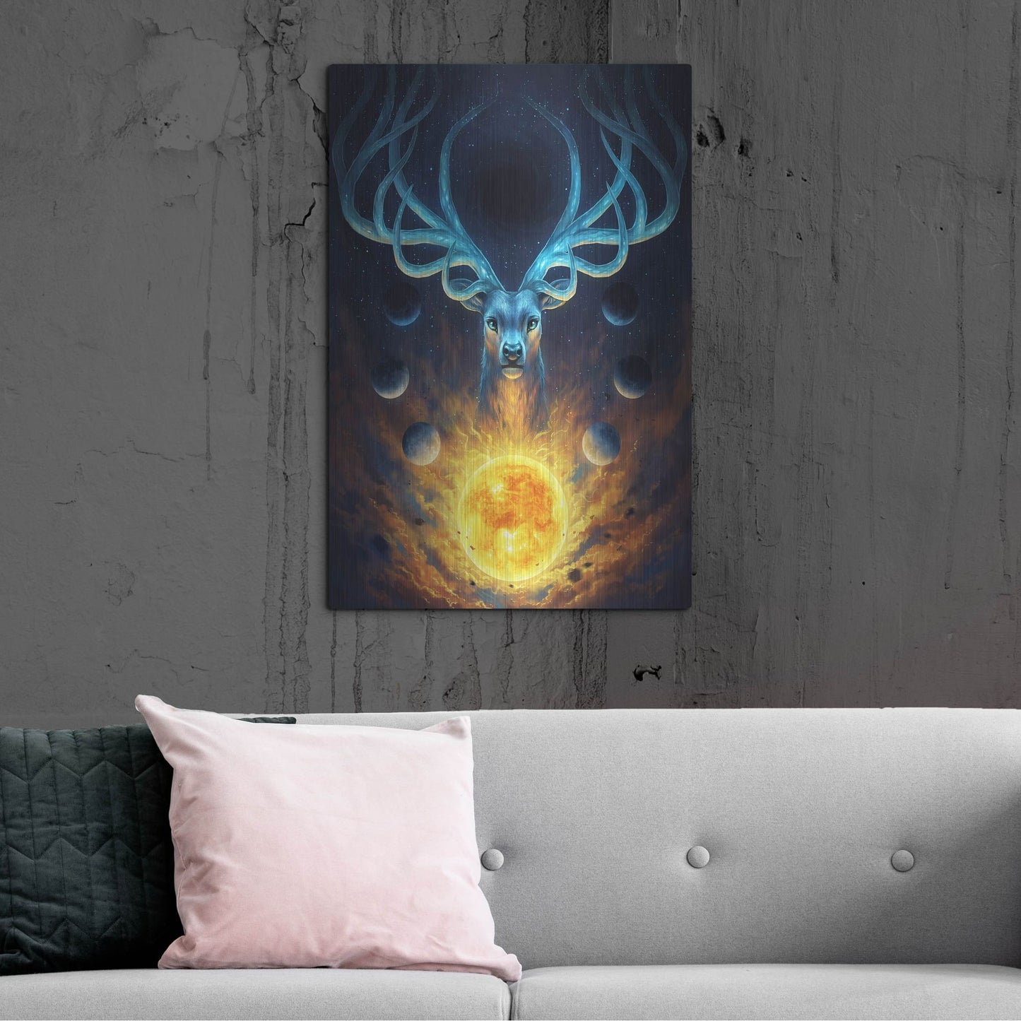 Luxe Metal Art 'Celestial' by JoJoesArt, Metal Wall Art,24x36