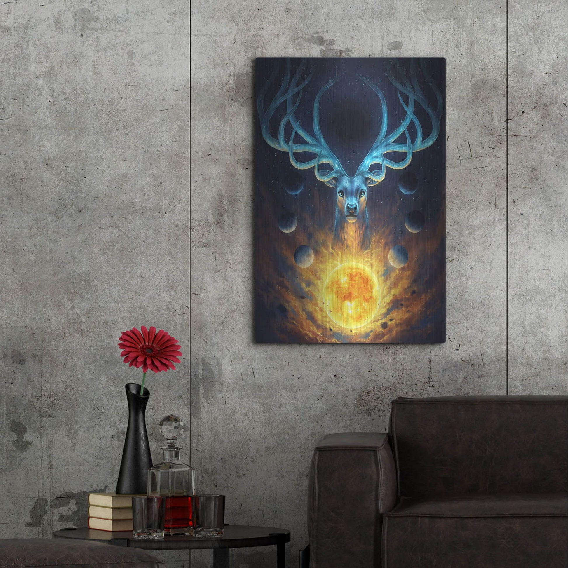 Luxe Metal Art 'Celestial' by JoJoesArt, Metal Wall Art,24x36