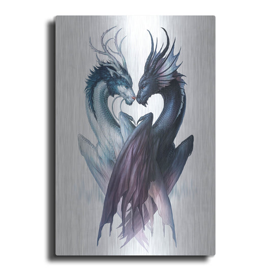 Luxe Metal Art 'Yin Yang Dragons' by JoJoesArt, Metal Wall Art