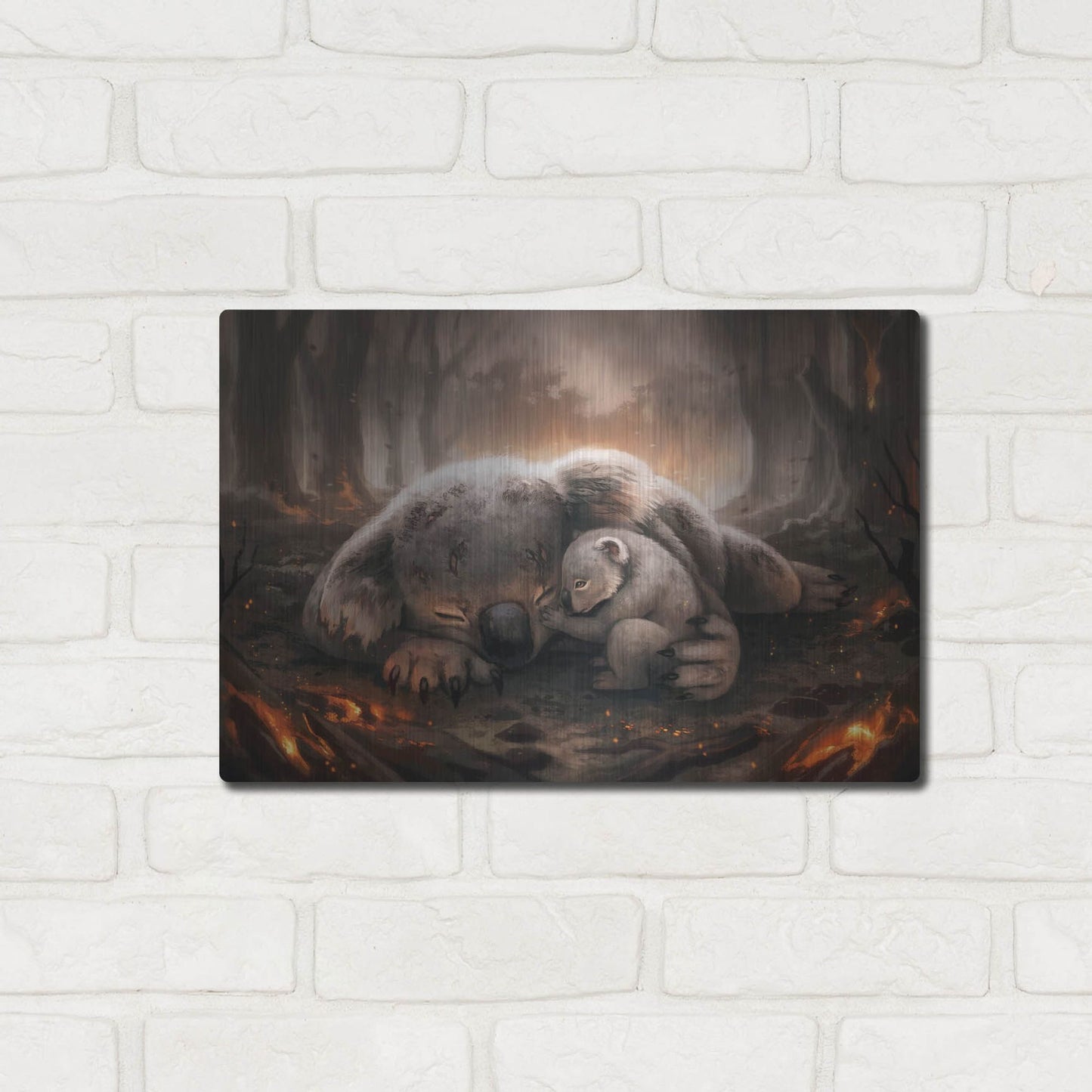 Luxe Metal Art 'A Mothers Love' by JoJoesArt, Metal Wall Art,16x12