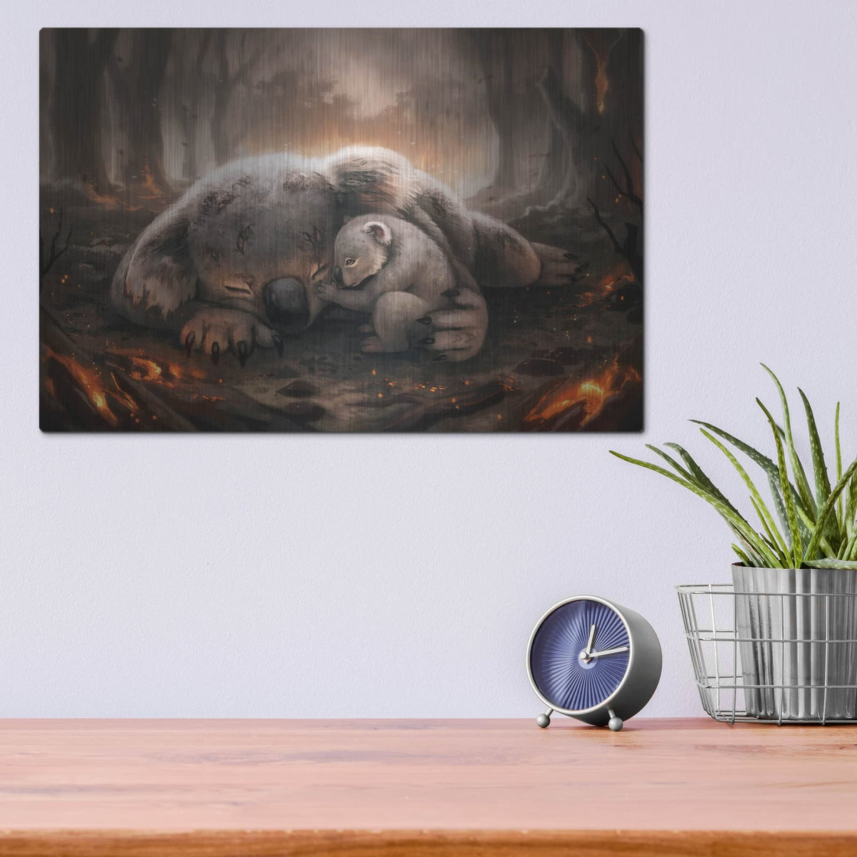 'A Mothers Love' by JoJoes Art – Metal Wall Art, 16x12 room view