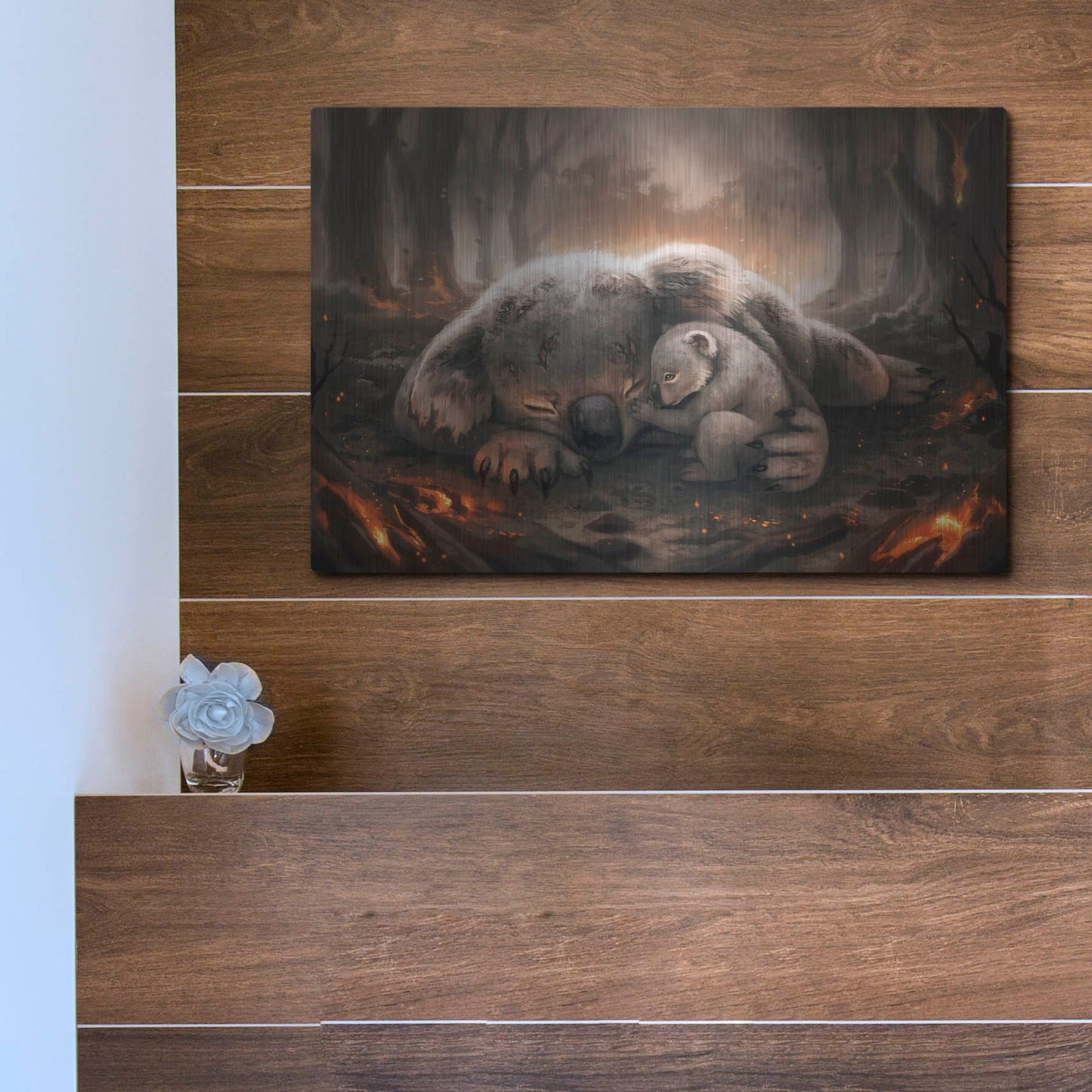 Luxe Metal Art 'A Mothers Love' by JoJoesArt, Metal Wall Art,16x12