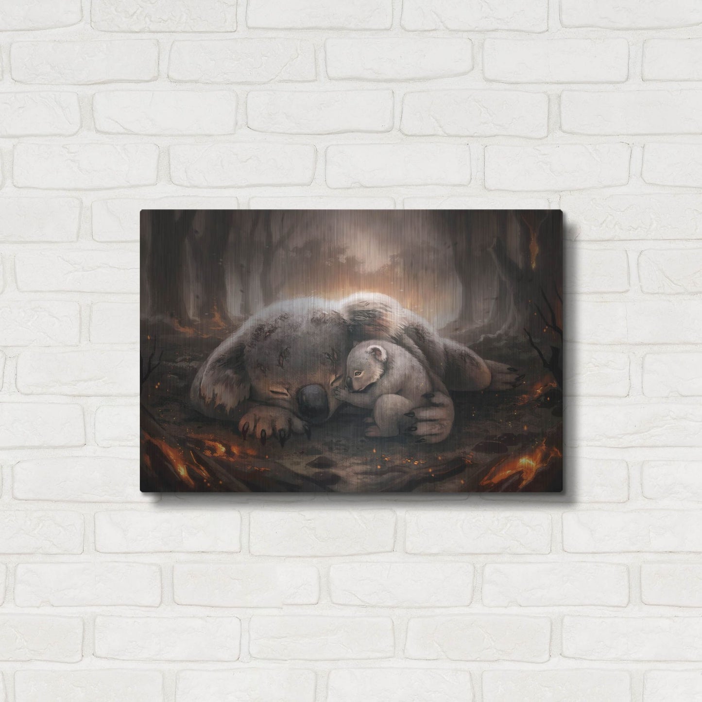 Luxe Metal Art 'A Mothers Love' by JoJoesArt, Metal Wall Art,24x16