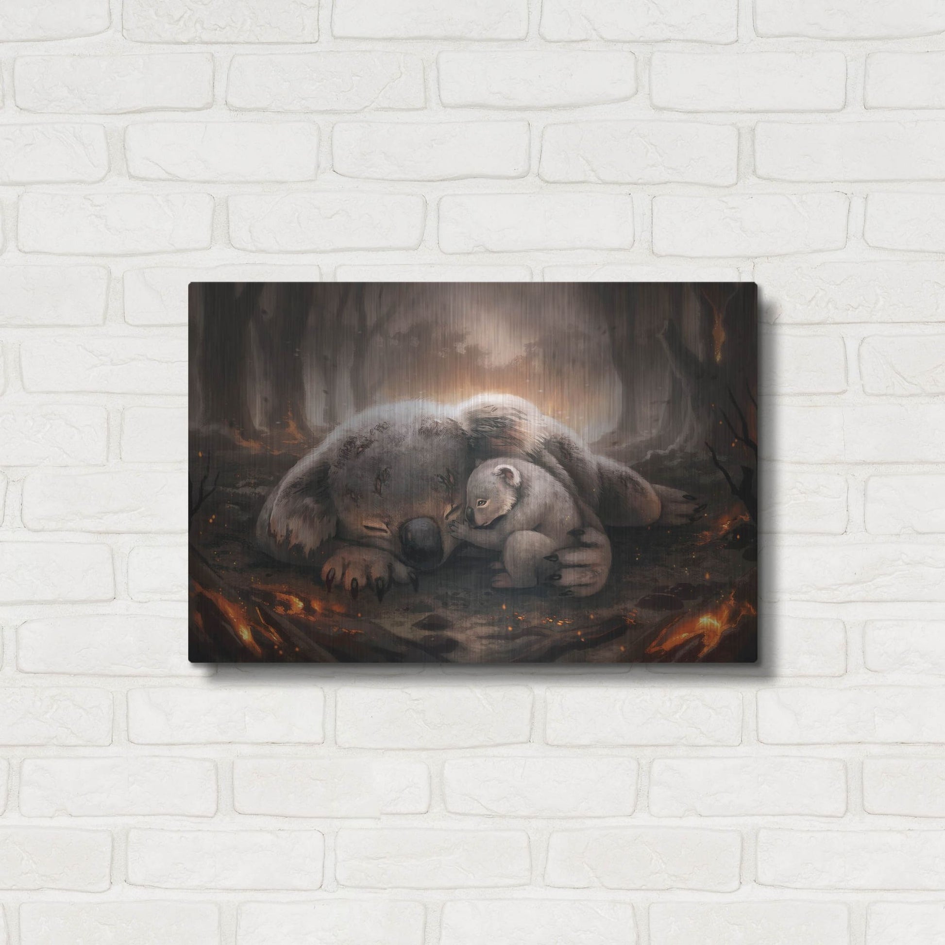 Luxe Metal Art 'A Mothers Love' by JoJoesArt, Metal Wall Art,24x16