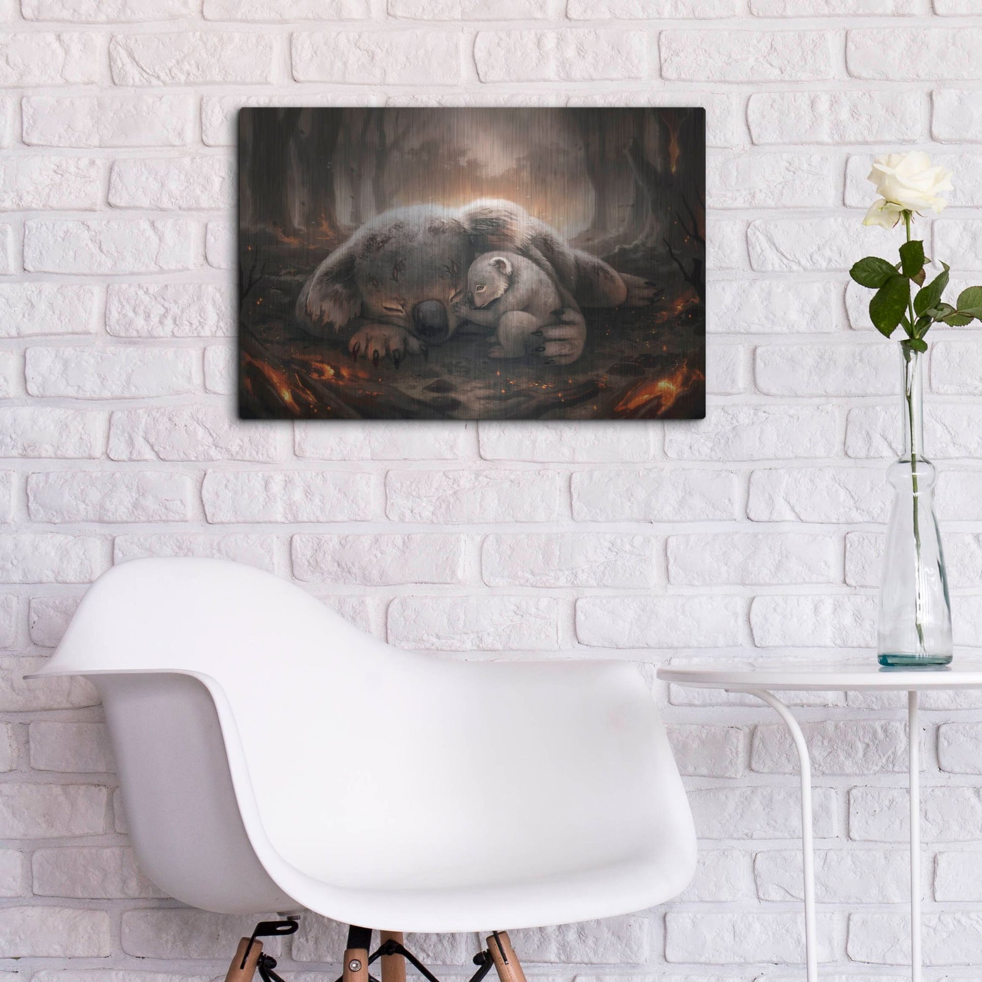 Luxe Metal Art 'A Mothers Love' by JoJoesArt, Metal Wall Art,24x16