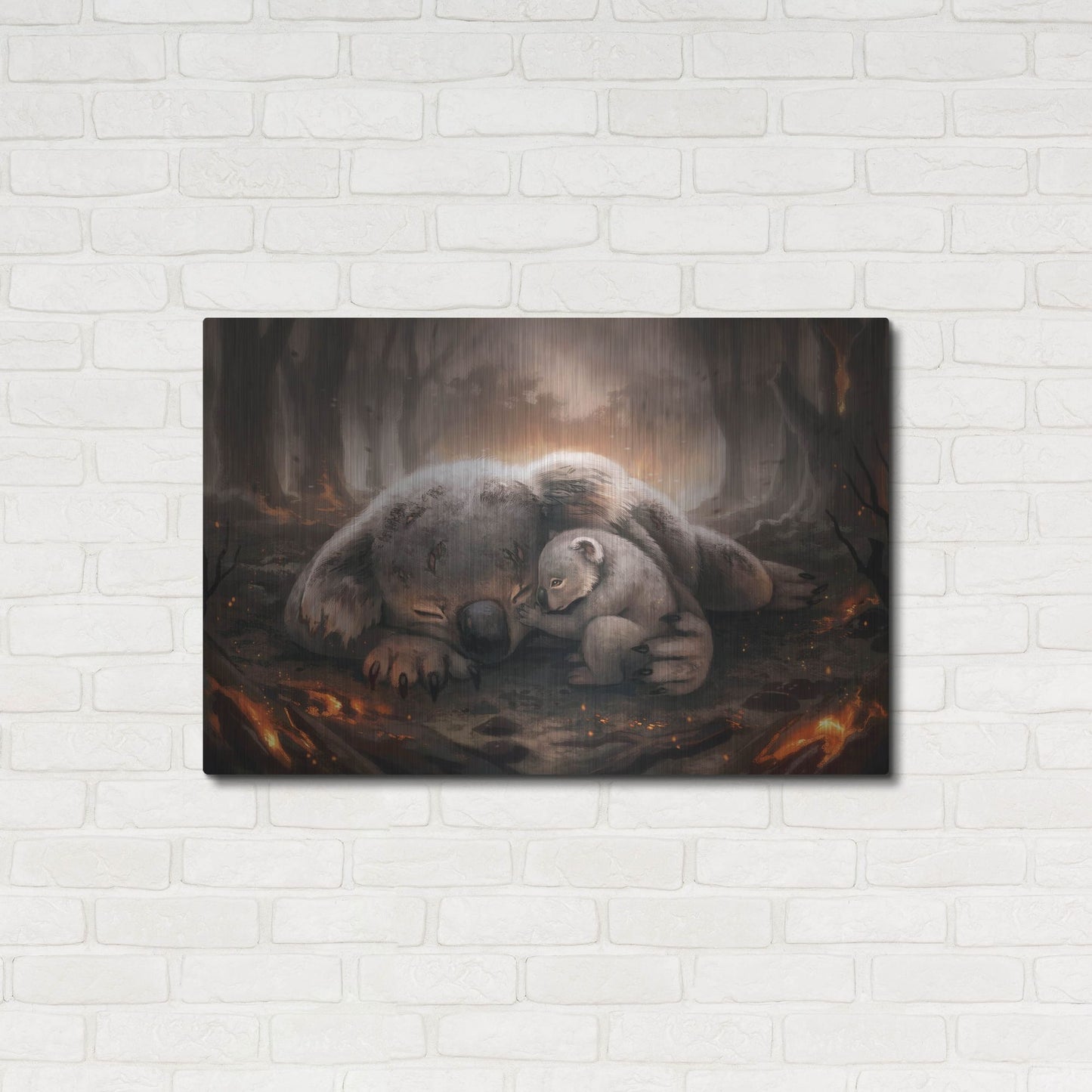 Luxe Metal Art 'A Mothers Love' by JoJoesArt, Metal Wall Art,36x24