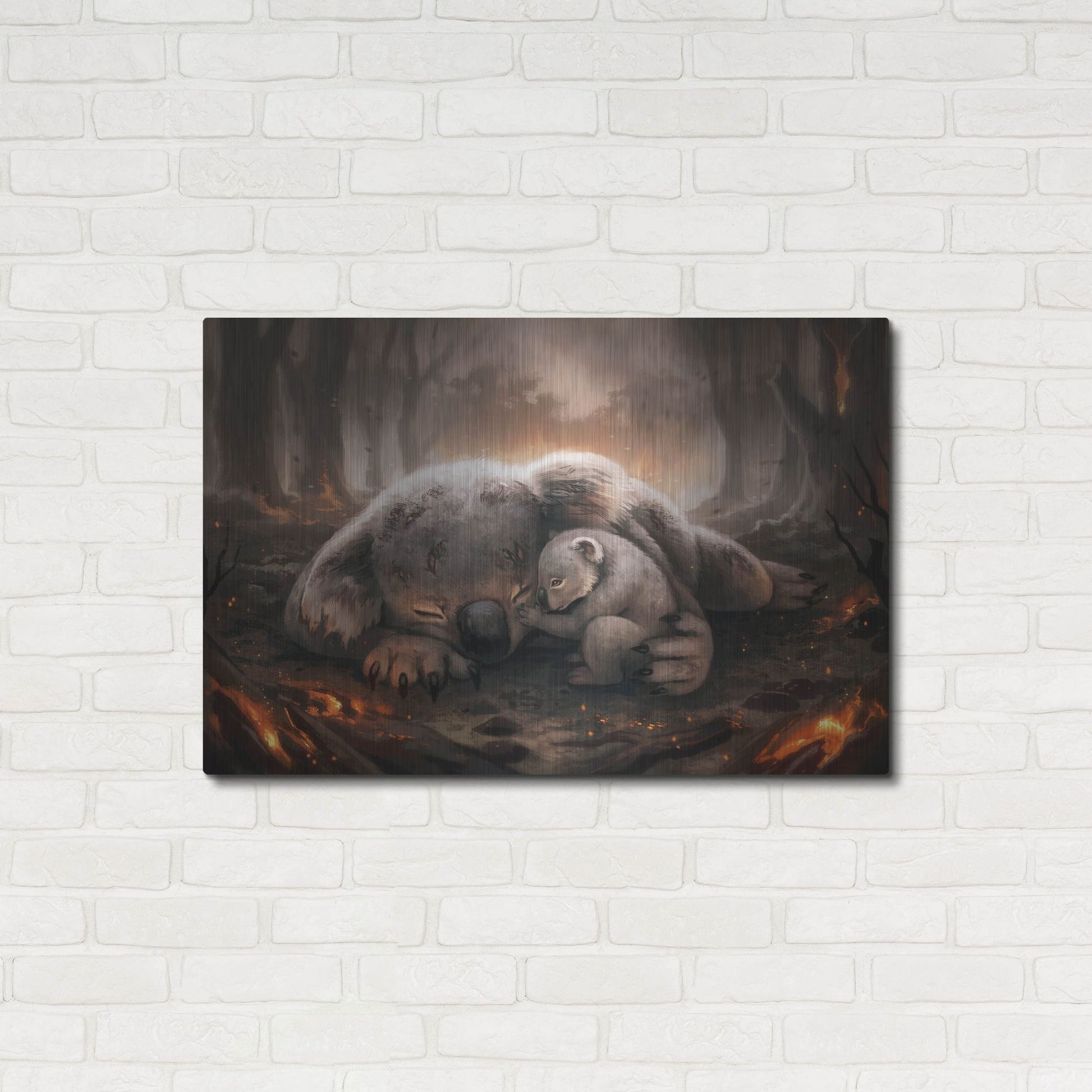 Luxe Metal Art 'A Mothers Love' by JoJoesArt, Metal Wall Art,36x24