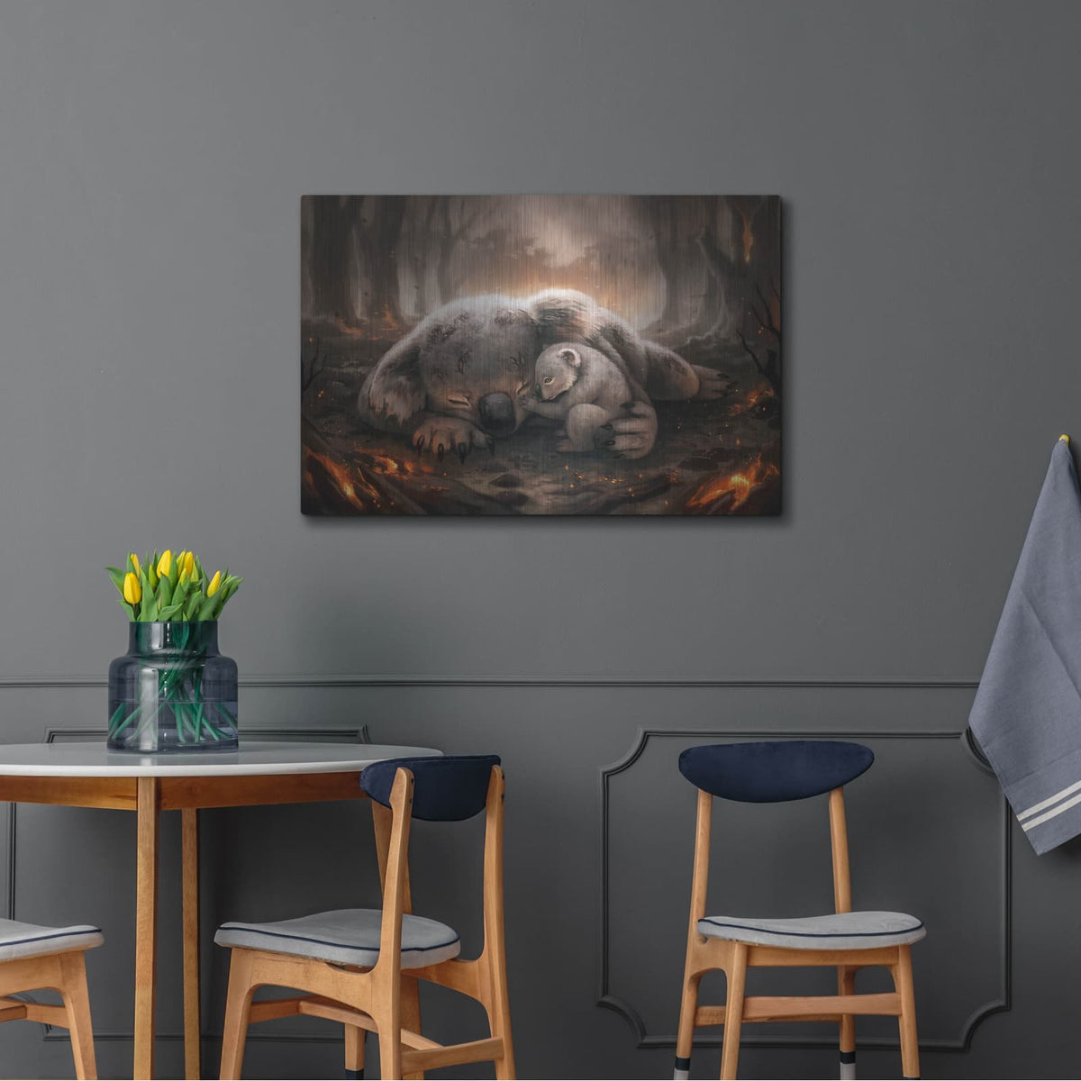 'A Mothers Love' by JoJoes Art – Metal Wall Art, 36x24 room view
