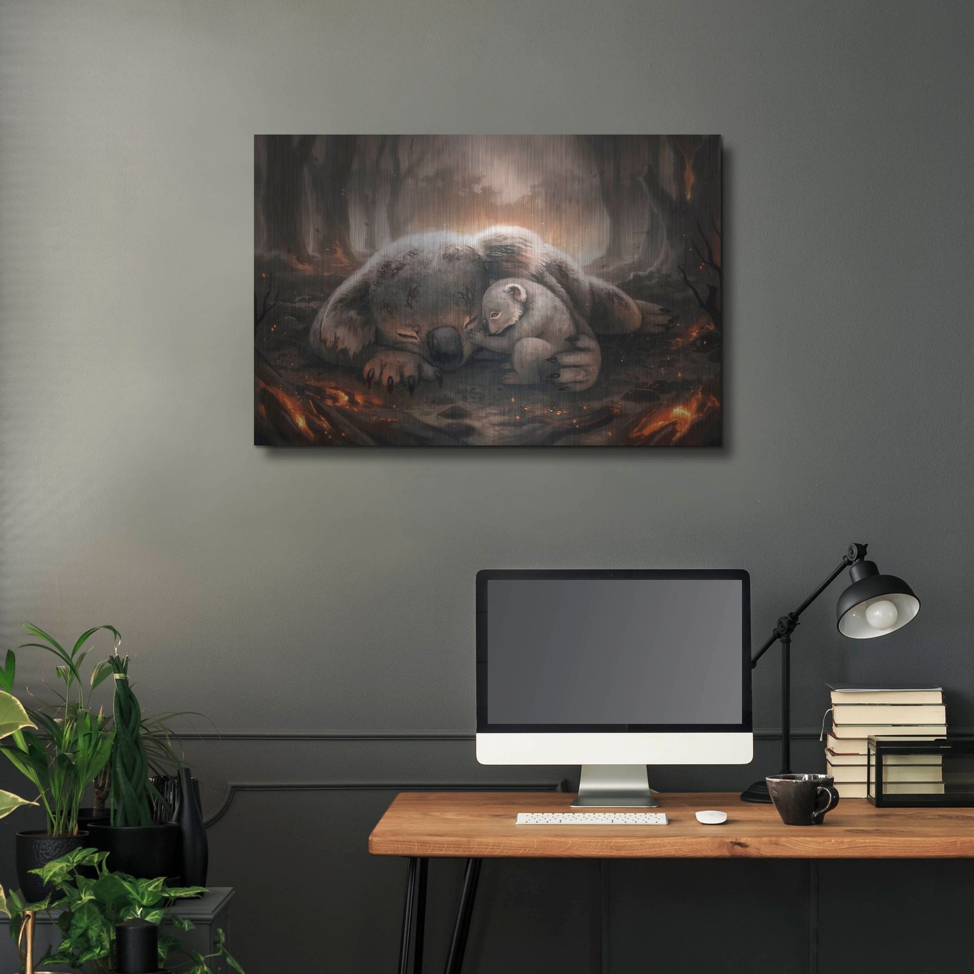 Luxe Metal Art 'A Mothers Love' by JoJoesArt, Metal Wall Art,36x24