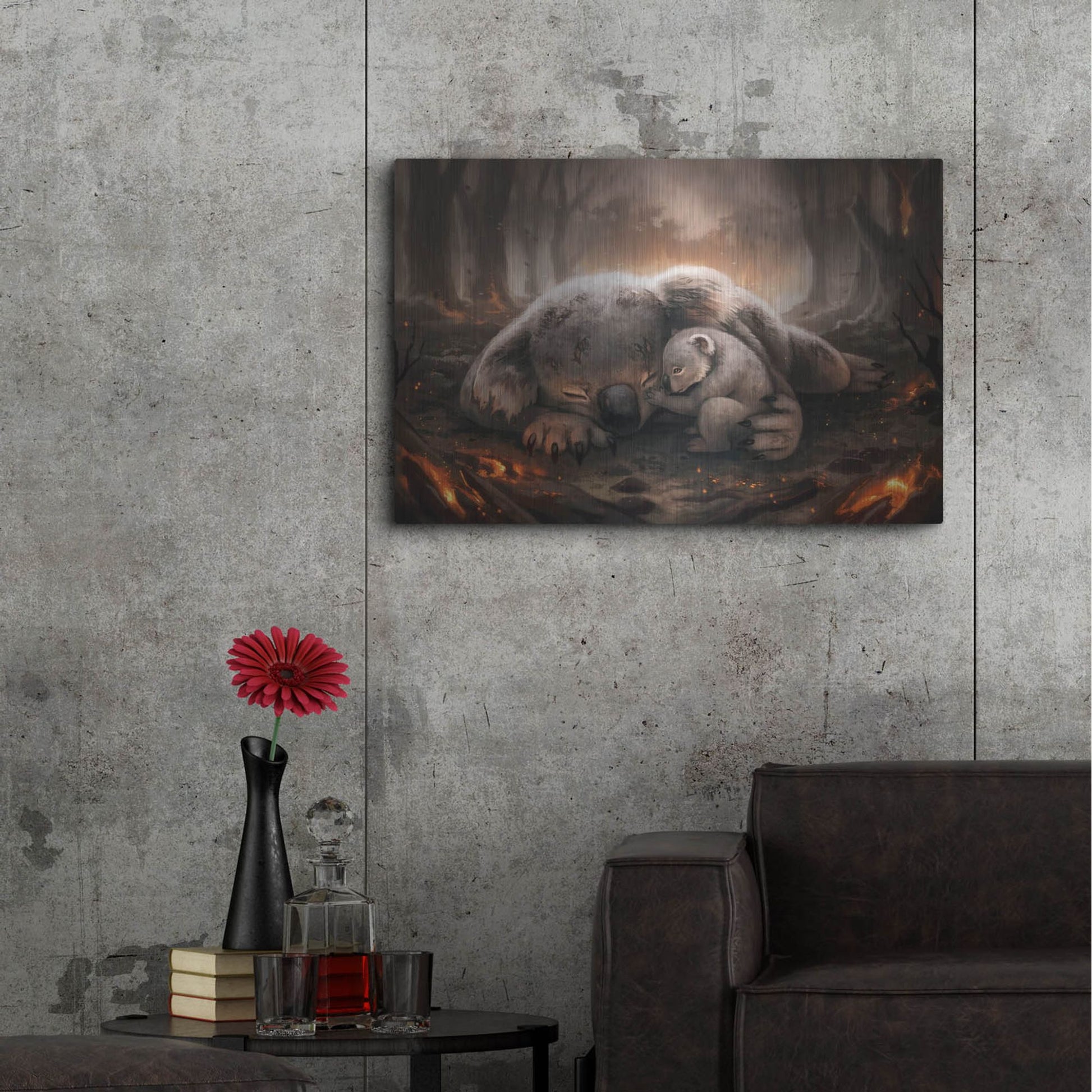 Luxe Metal Art 'A Mothers Love' by JoJoesArt, Metal Wall Art,36x24