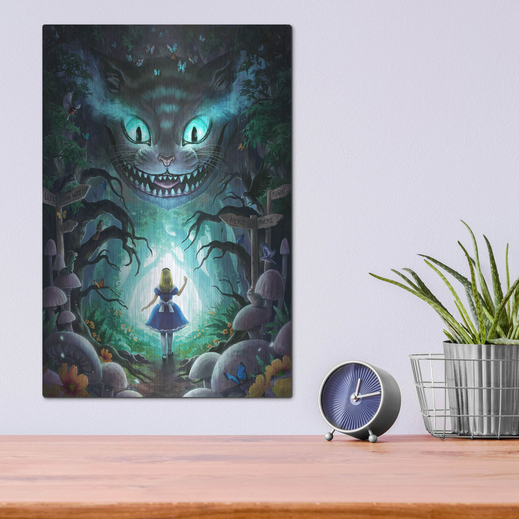Luxe Metal Art 'Alice' by JoJoesArt, Metal Wall Art,12x16