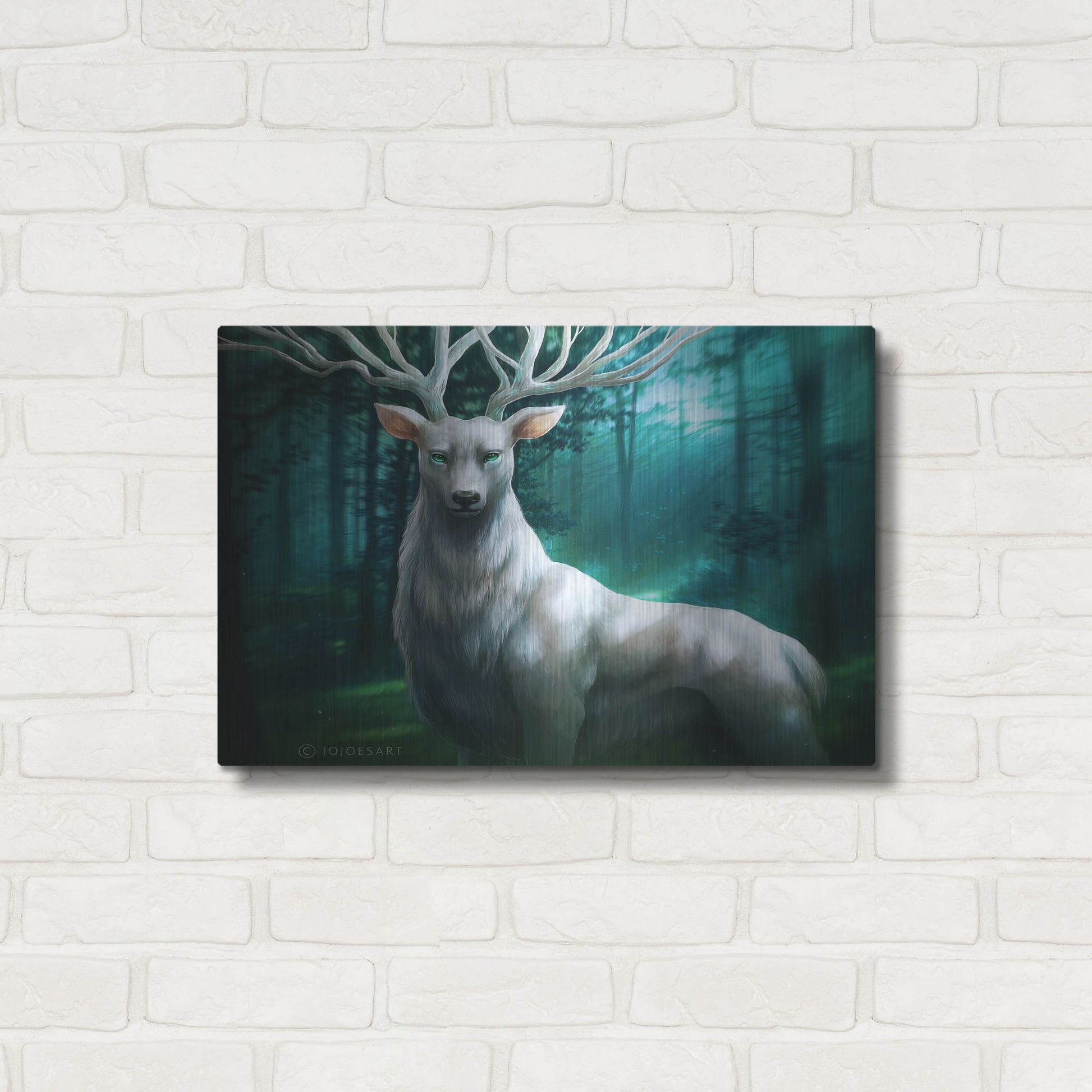 Luxe Metal Art 'Forest God' by JoJoesArt, Metal Wall Art,24x16