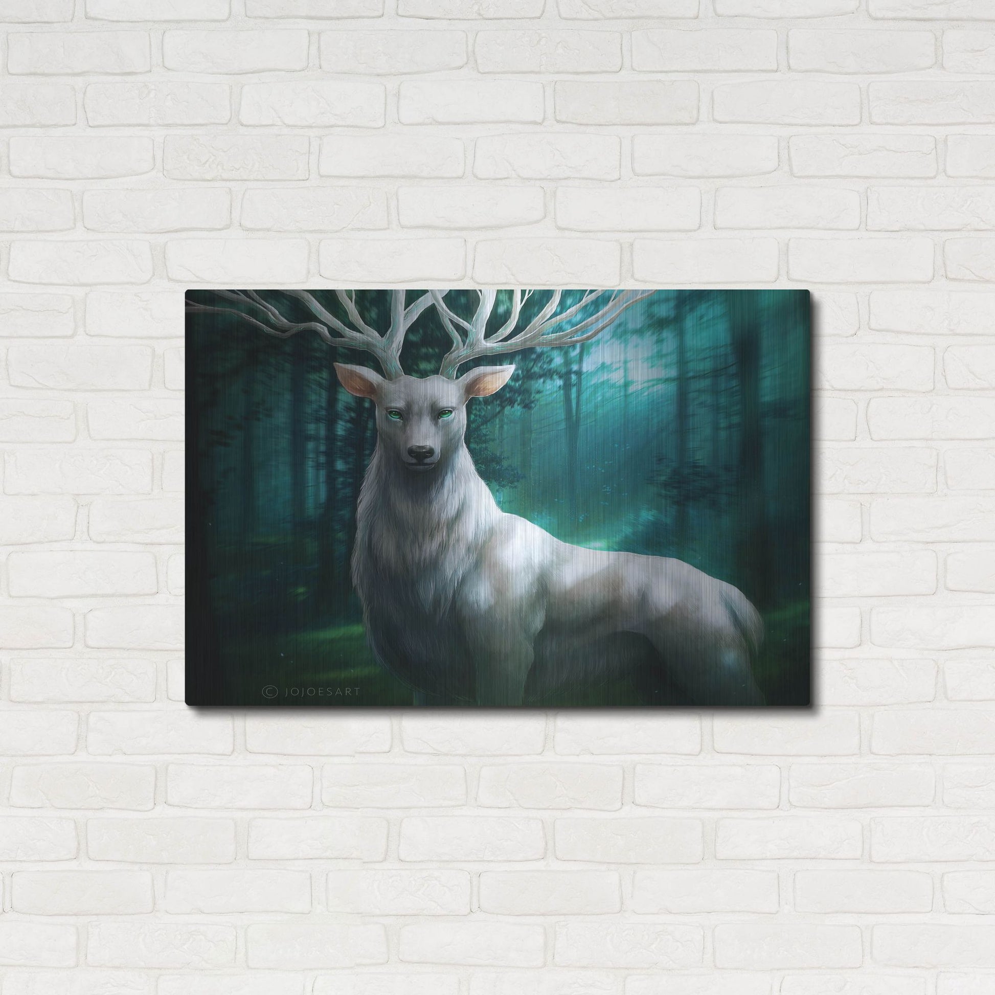 Luxe Metal Art 'Forest God' by JoJoesArt, Metal Wall Art,36x24