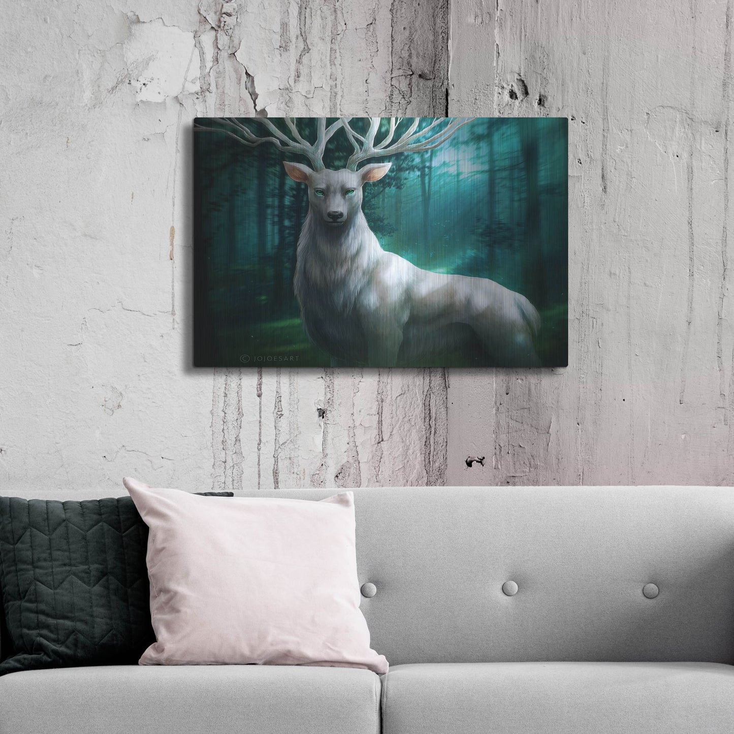 Luxe Metal Art 'Forest God' by JoJoesArt, Metal Wall Art,36x24