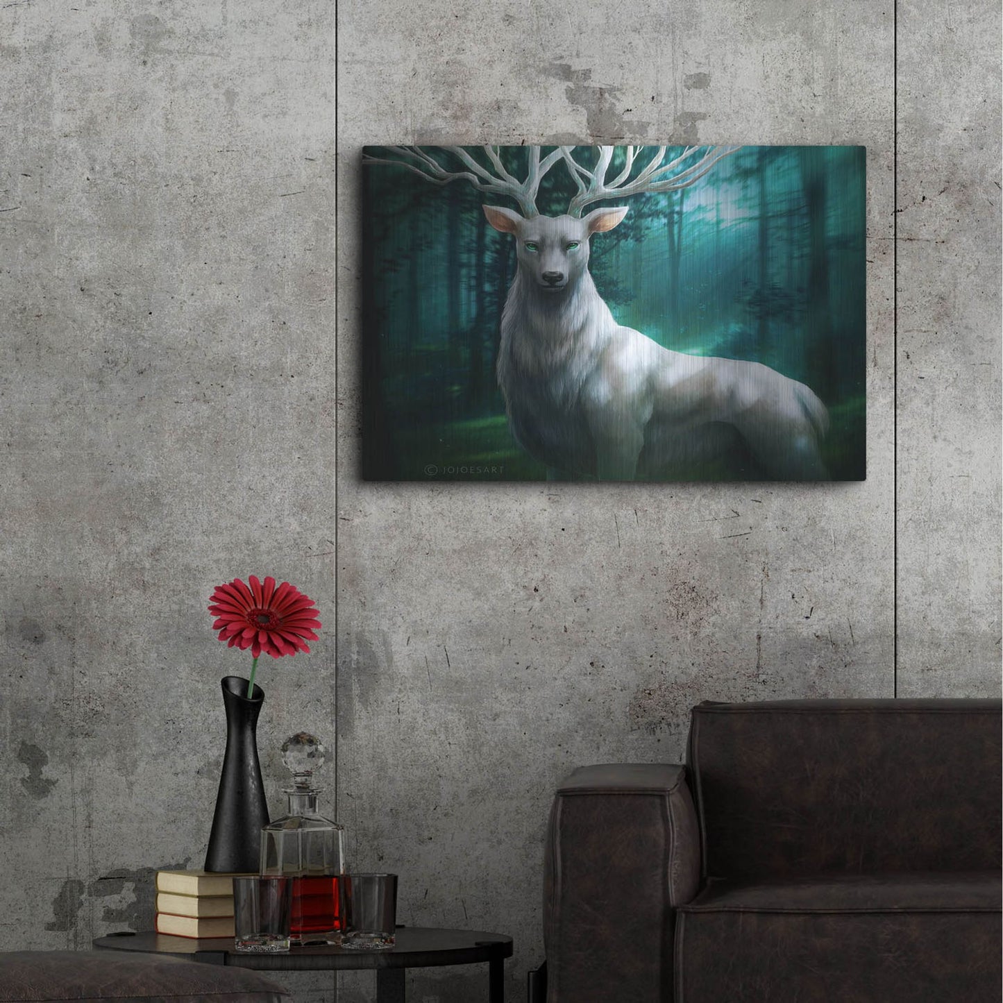 Luxe Metal Art 'Forest God' by JoJoesArt, Metal Wall Art,36x24