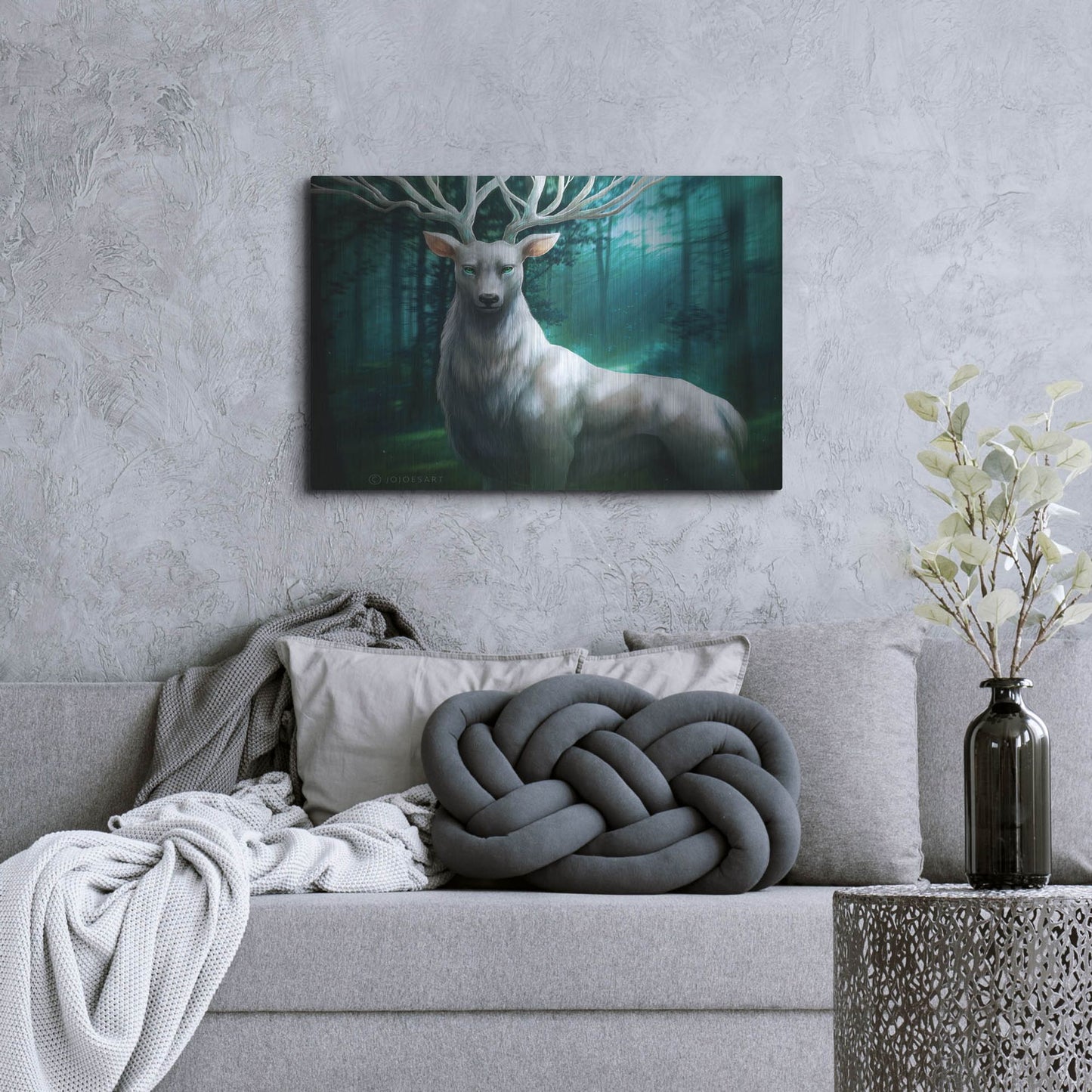 Luxe Metal Art 'Forest God' by JoJoesArt, Metal Wall Art,36x24