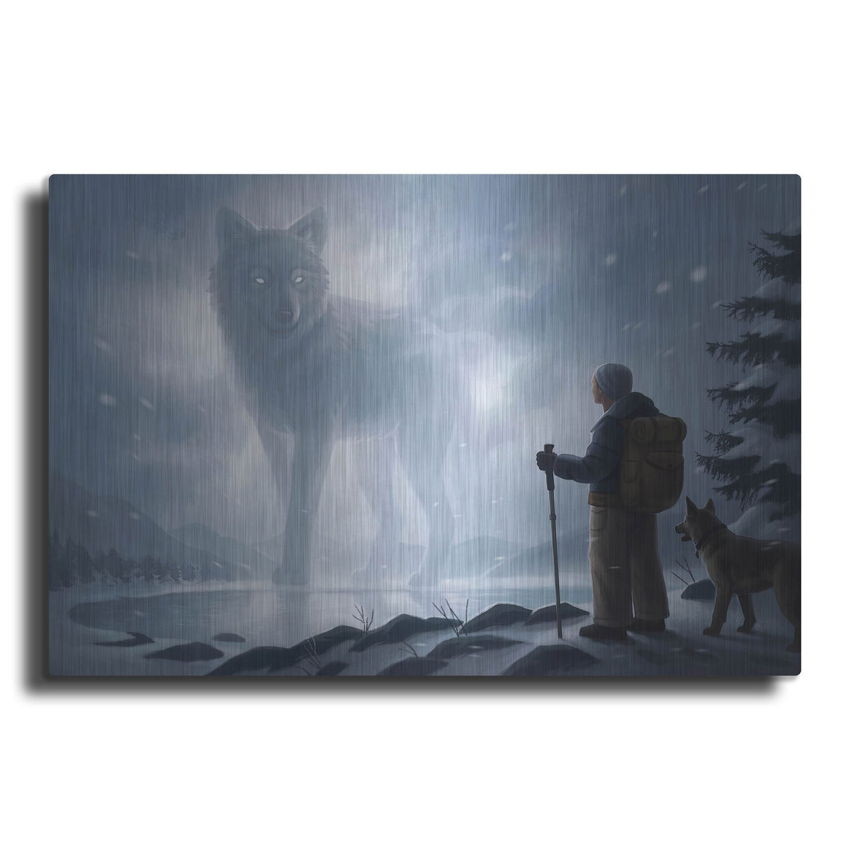 Luxe Metal Art 'The Visit' by JoJoesArt, Metal Wall Art