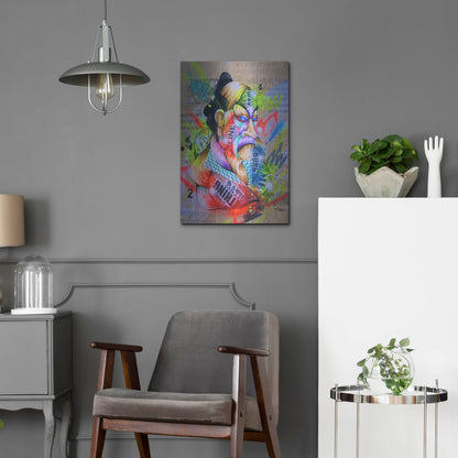 Luxe Metal Art 'Civilization 2' by Taka Sudo, Metal Wall Art,16x24