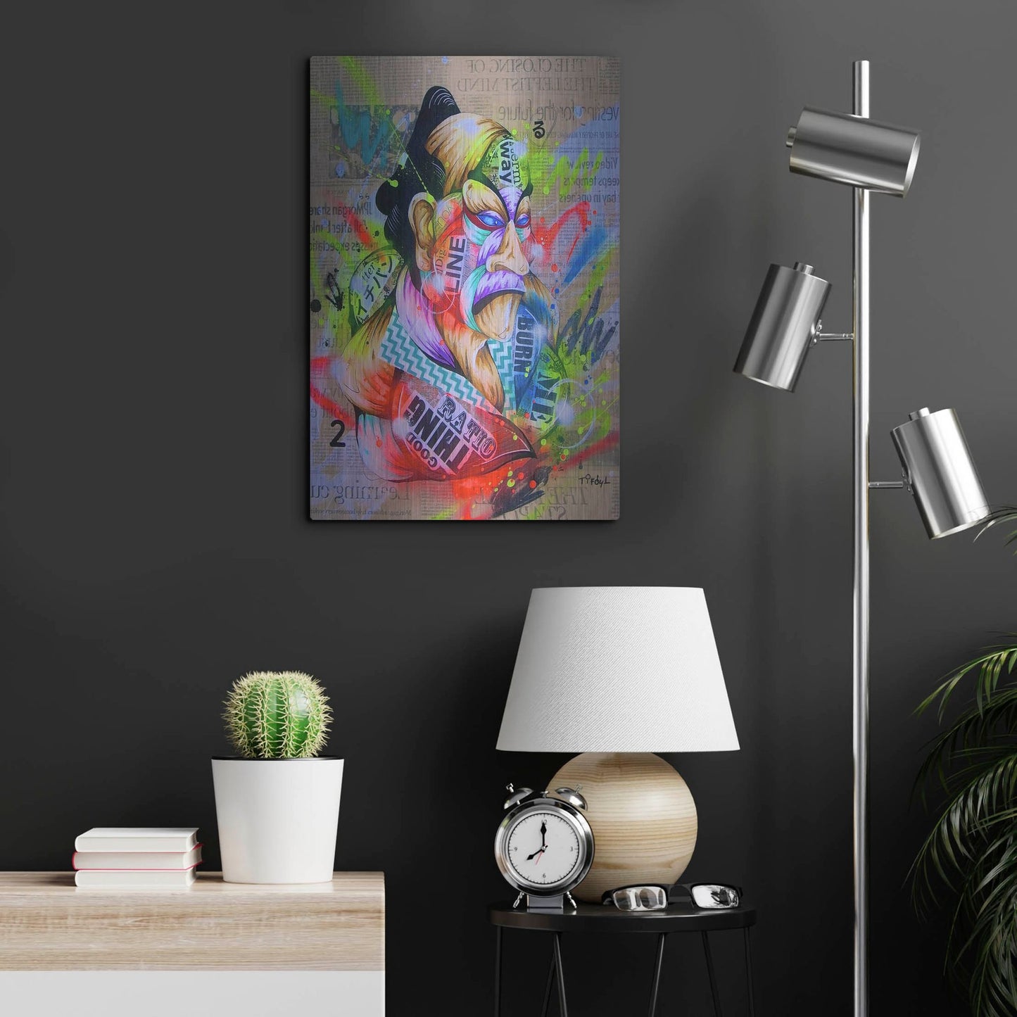 Luxe Metal Art 'Civilization 2' by Taka Sudo, Metal Wall Art,16x24