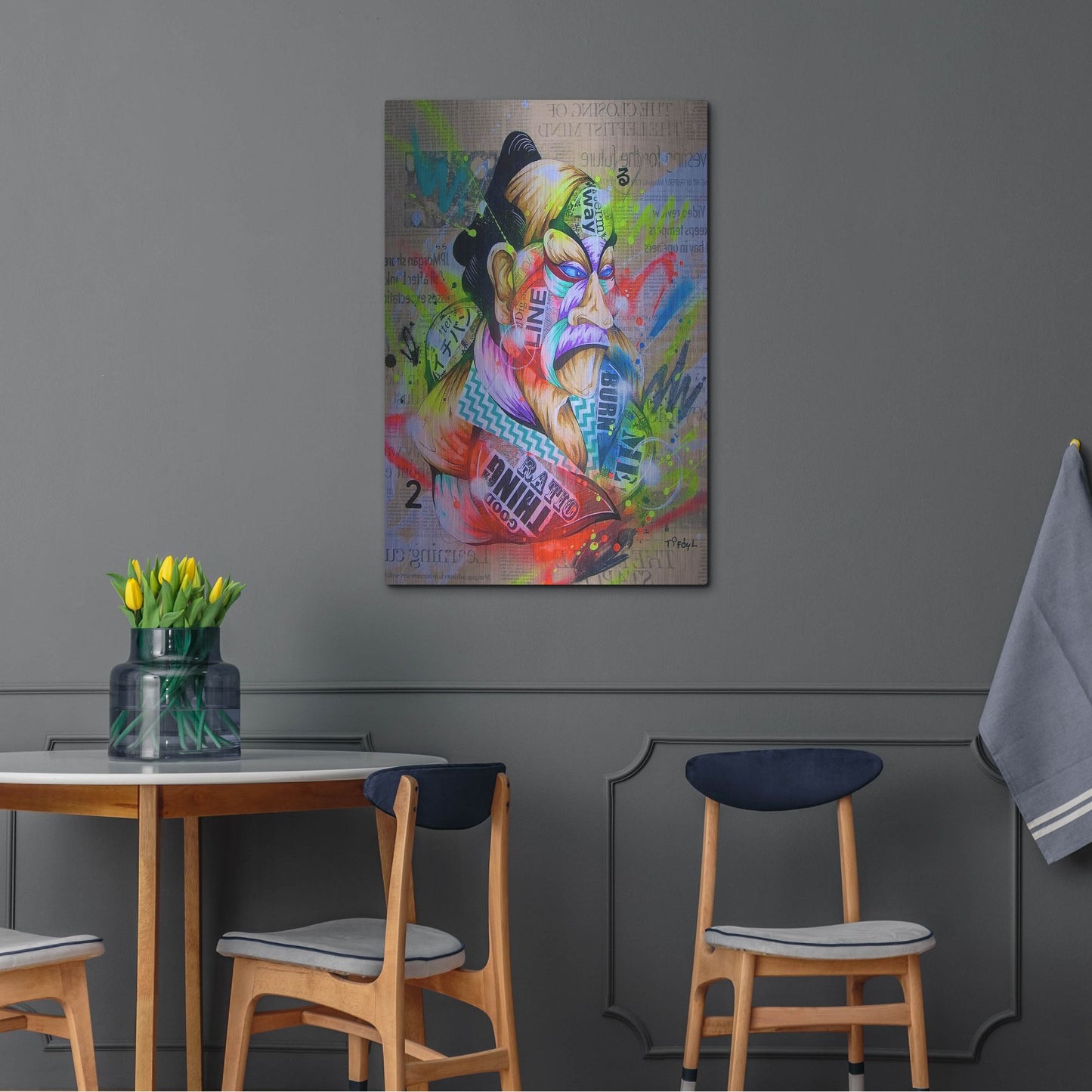 Luxe Metal Art 'Civilization 2' by Taka Sudo, Metal Wall Art,24x36