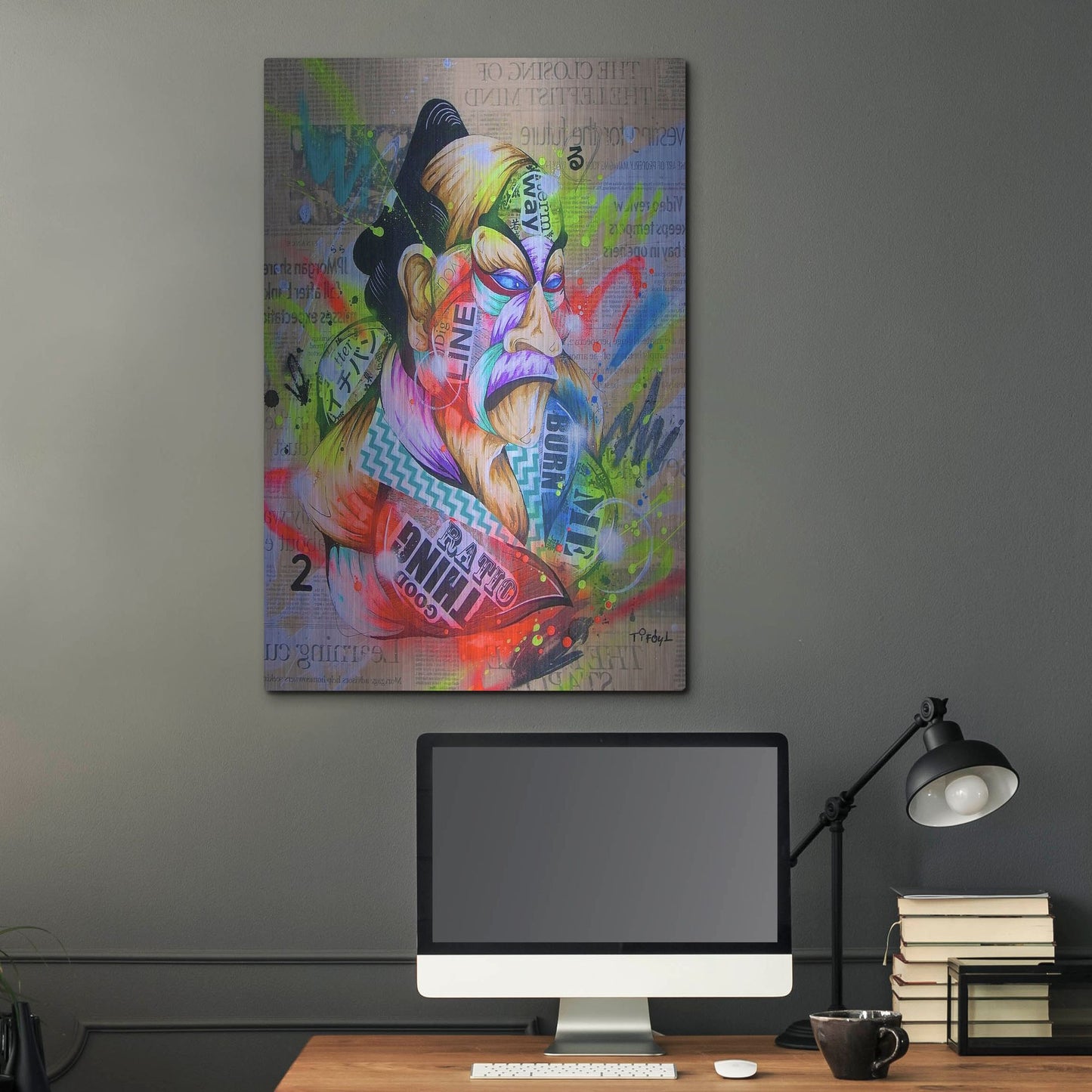 Luxe Metal Art 'Civilization 2' by Taka Sudo, Metal Wall Art,24x36