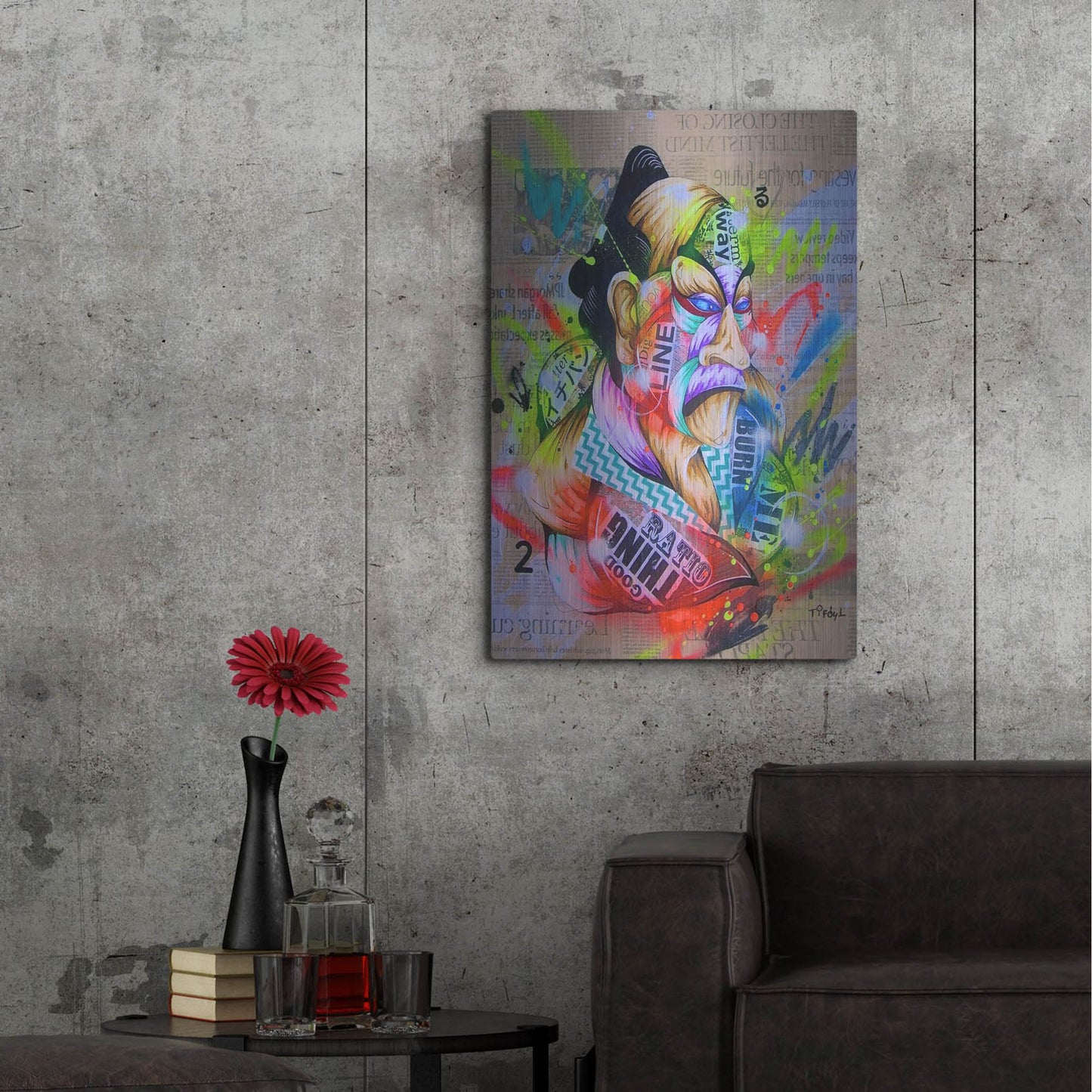 Luxe Metal Art 'Civilization 2' by Taka Sudo, Metal Wall Art,24x36