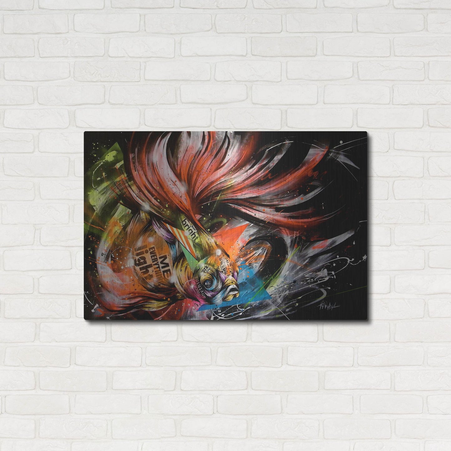 Luxe Metal Art 'Hikari To Kage' by Taka Sudo, Metal Wall Art,36x24