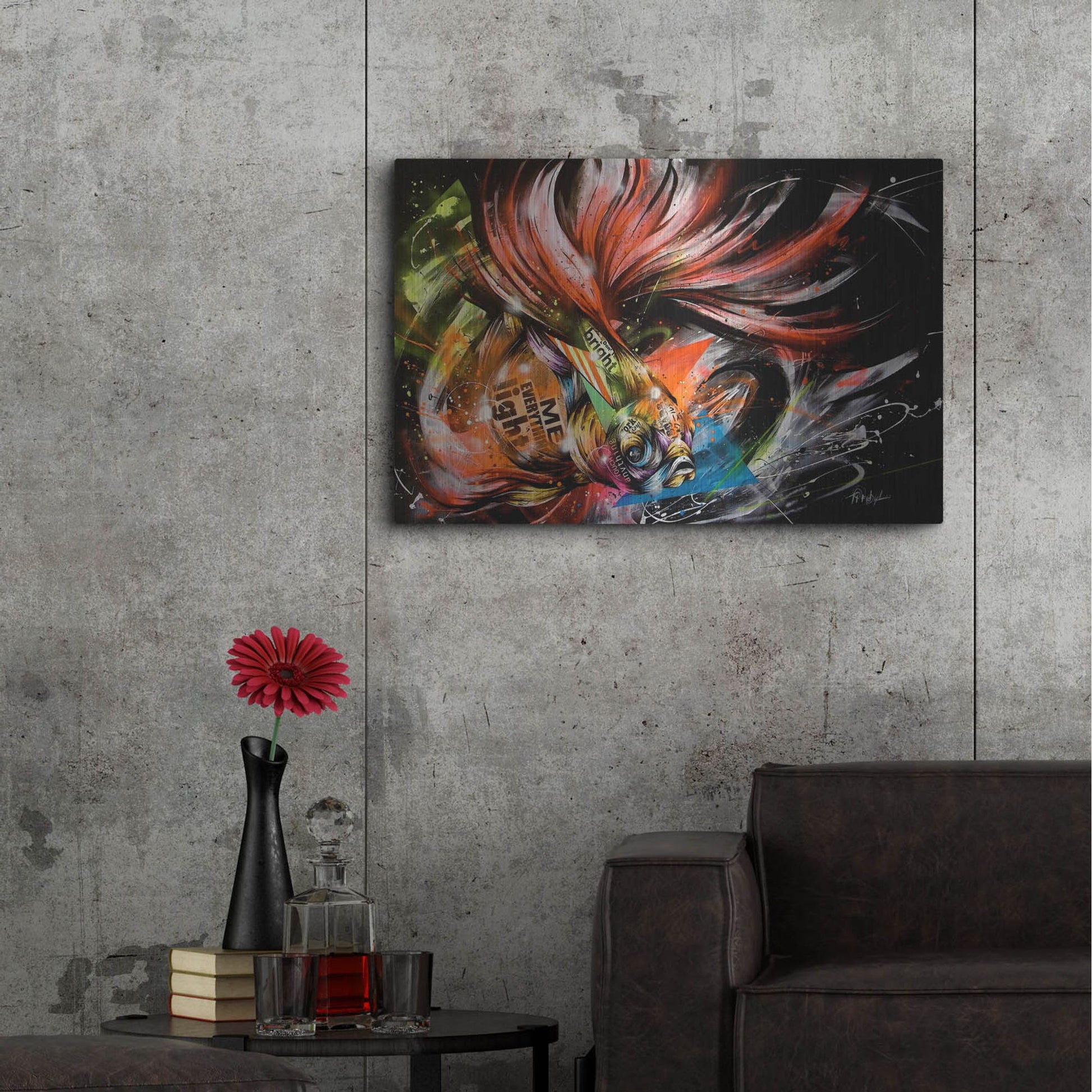 Luxe Metal Art 'Hikari To Kage' by Taka Sudo, Metal Wall Art,36x24